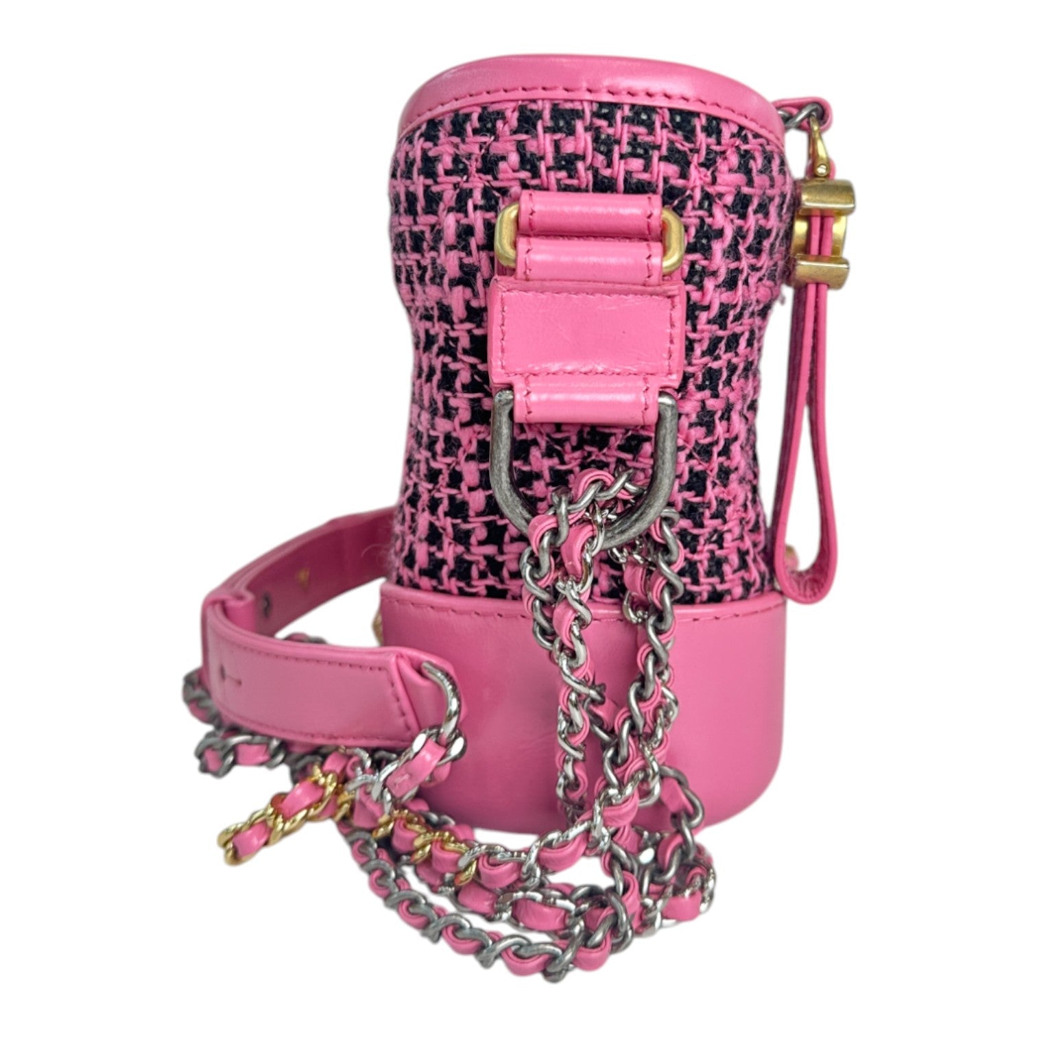 Chanel 19B Gabrielle Small Tweed Pink/Black Bag