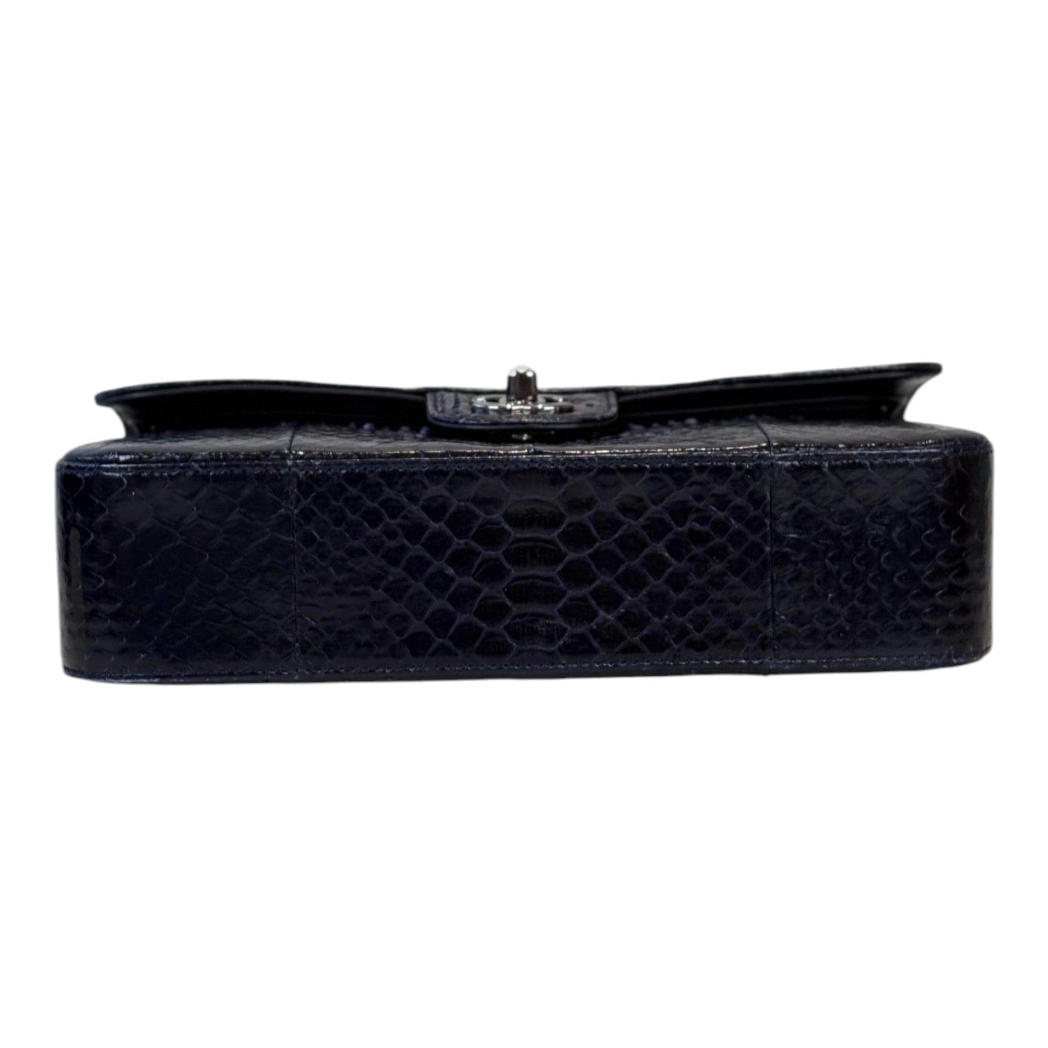 Chanel Classic Flap Medium Midnight Blue Python Bag