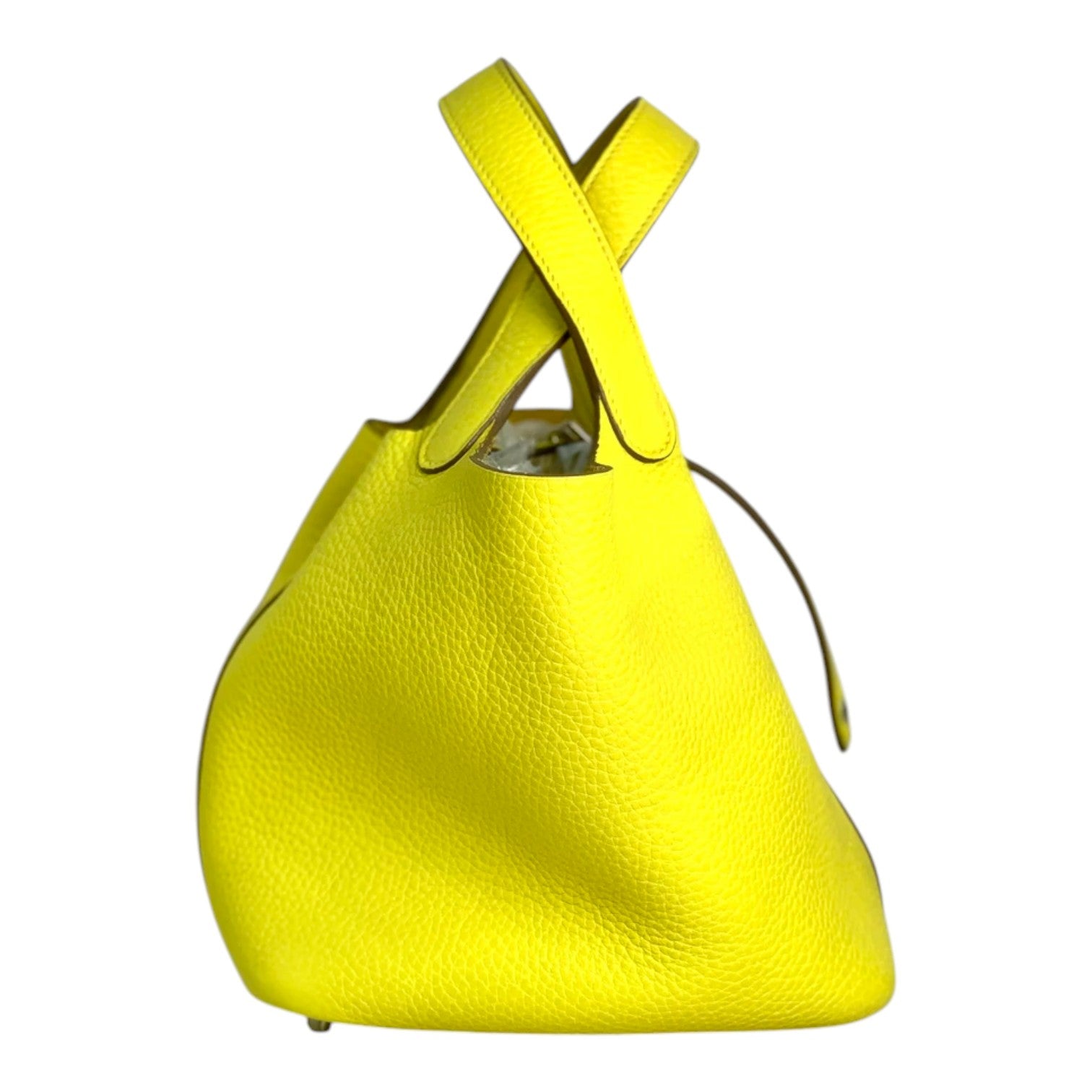 Hermes Lime Picotin 18cm Lime Bag in Clemence