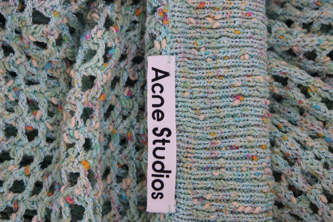 Acne Studios Acne Studios Open Knit Collared Jumper Mint L