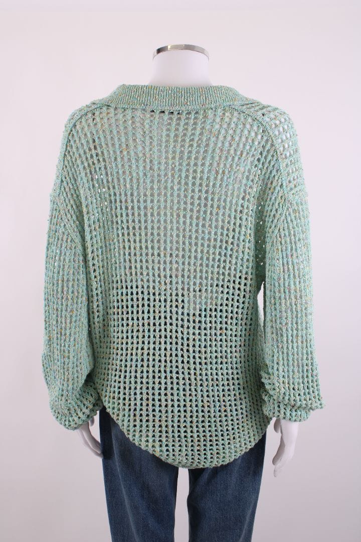Acne Studios Acne Studios Open Knit Collared Jumper Mint L