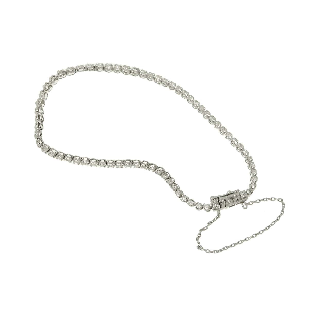 Diamond 1.00ct Bracelet 18K K18 WG White Gold 750 902950392