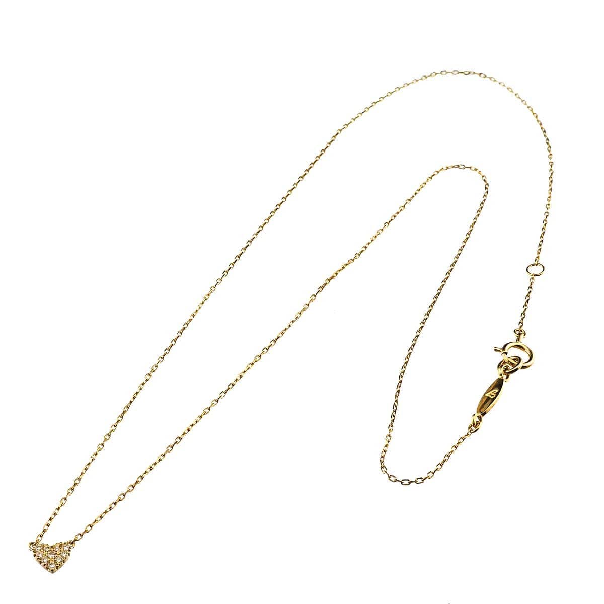 AHKAH AHKAH Heart Diamond 0.05ct Necklace 18K Yellow Gold 750 90310459
