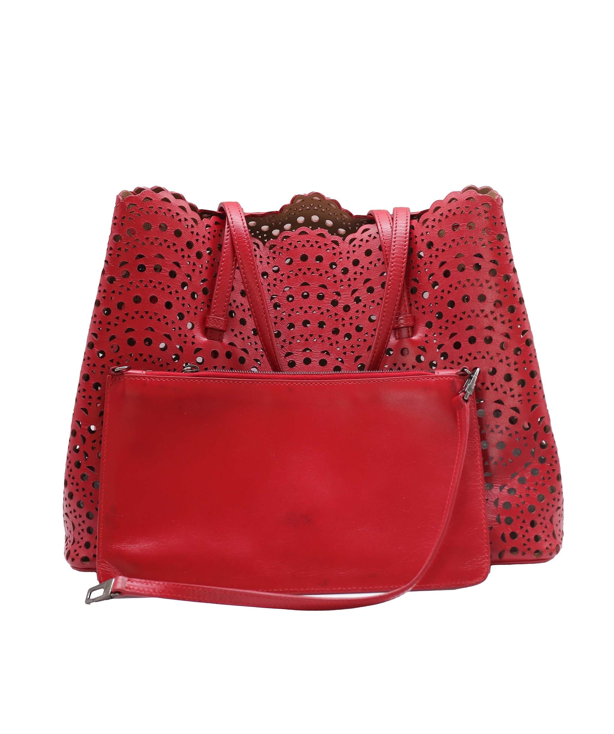 Alaïa ALAIA Hand bag Red with Wallet, Mirror & Dustbag ASC6416