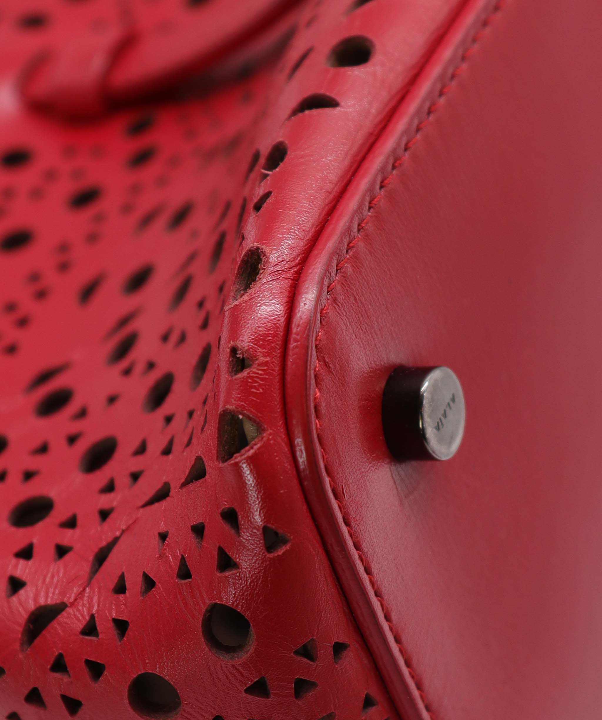 Alaïa ALAIA Hand bag Red with Wallet, Mirror & Dustbag ASC6416