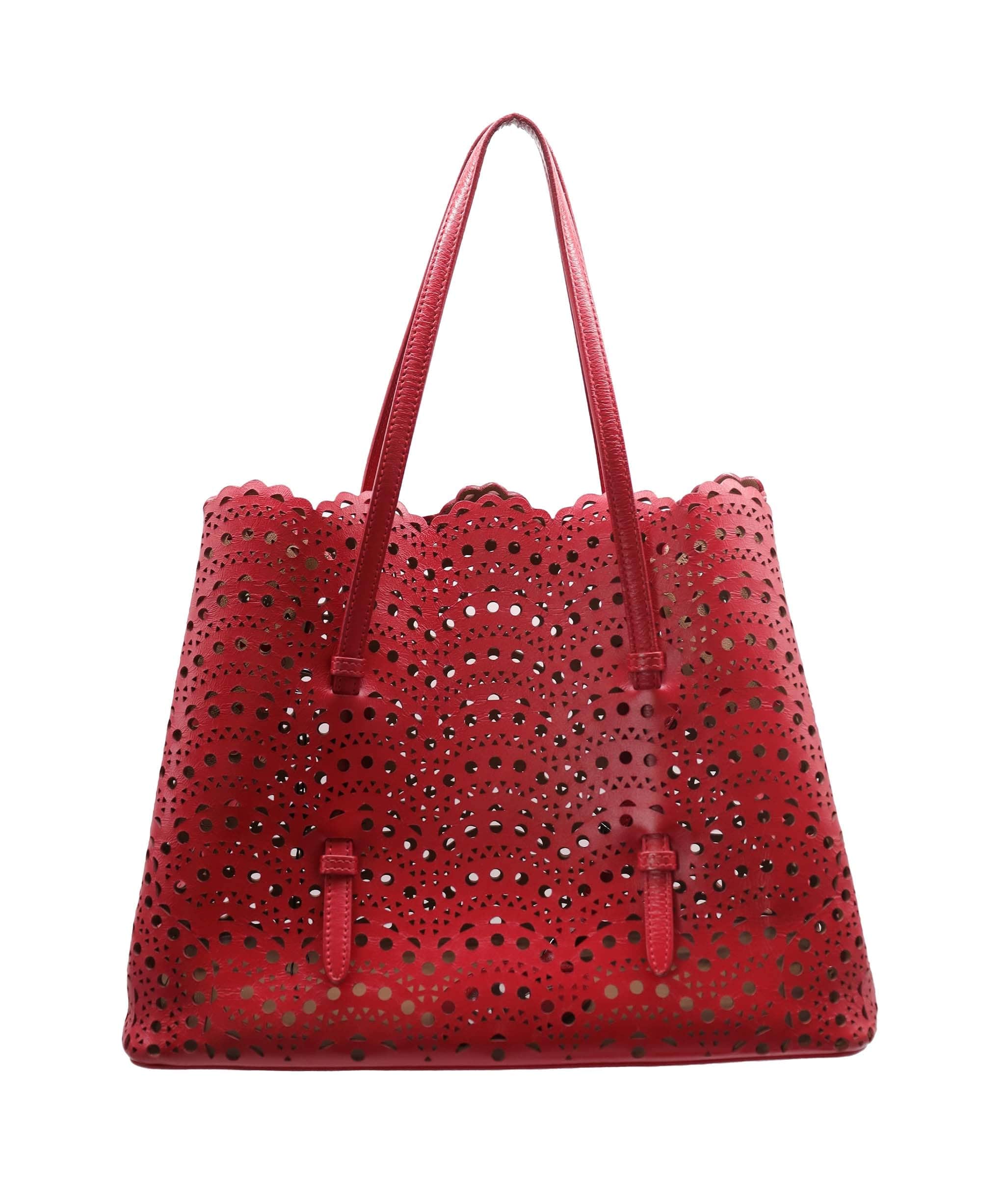Alaïa ALAIA Hand bag Red with Wallet, Mirror & Dustbag ASC6416
