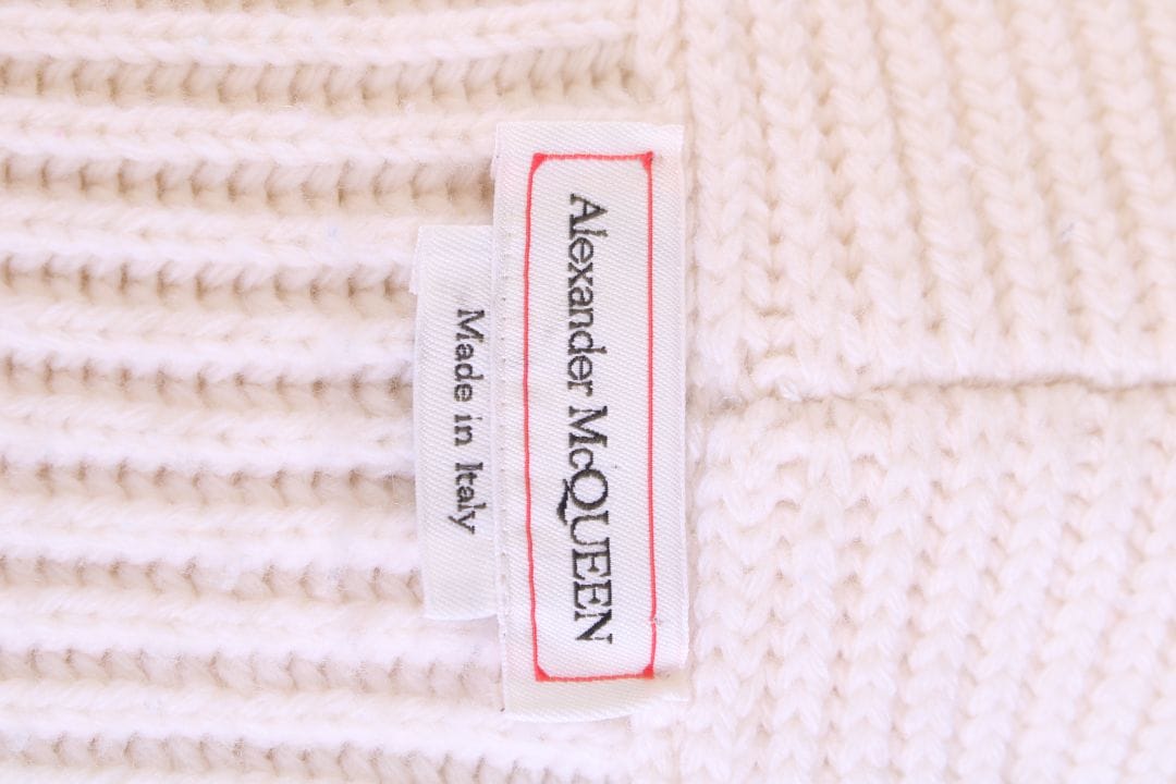 Alexander McQueen Alexander McQueen L/S Ribbed Knit Cardigan Cream S