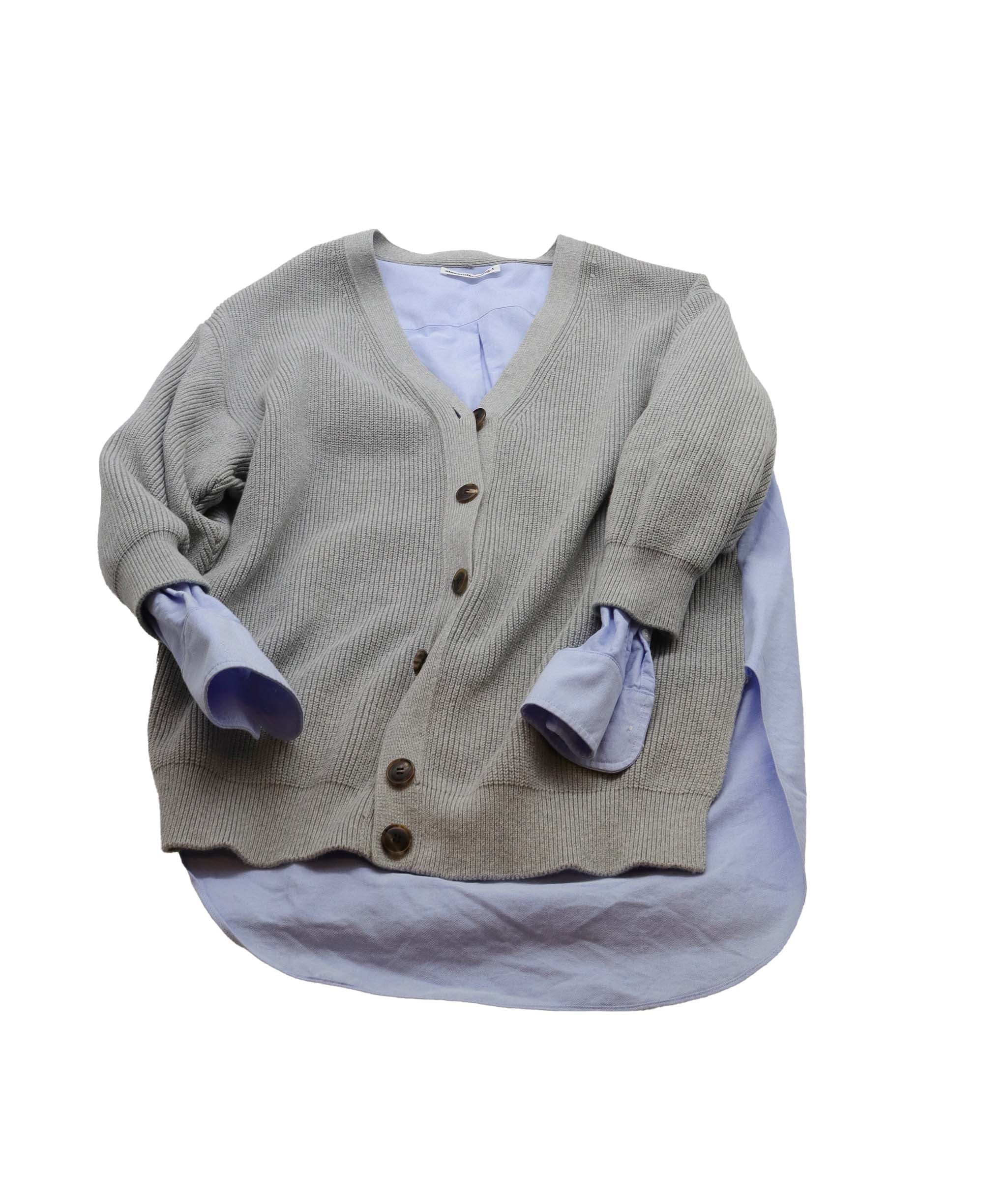 Alexander Wang Alexander Wang Grey Cardigan With Blue Shirt One Size AGC1932