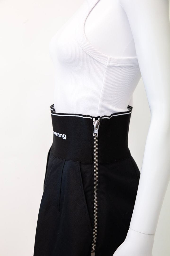 Alexander Wang Alexander Wang Logo High Waisted Shorts Black/ White 8