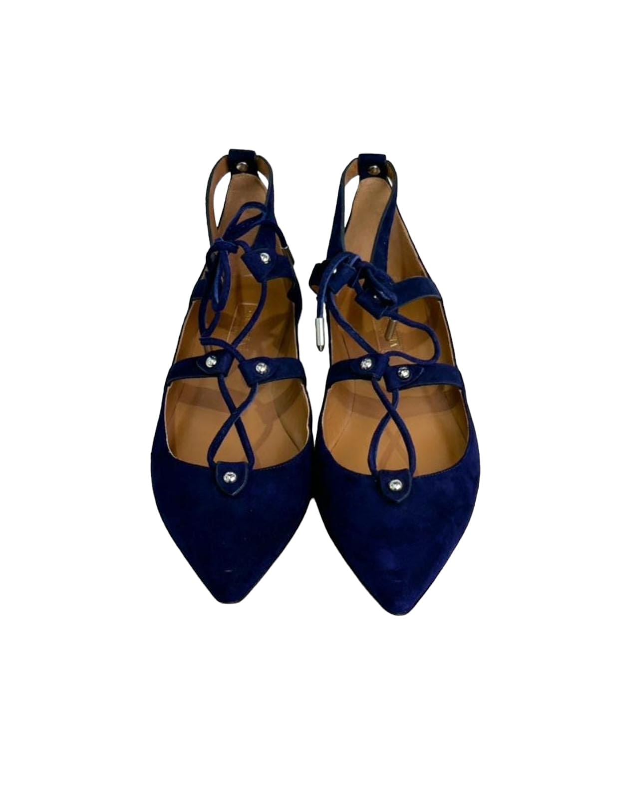 Aqazzura Aqazzura Flat Royal Blue Suede Shoes - 36.5