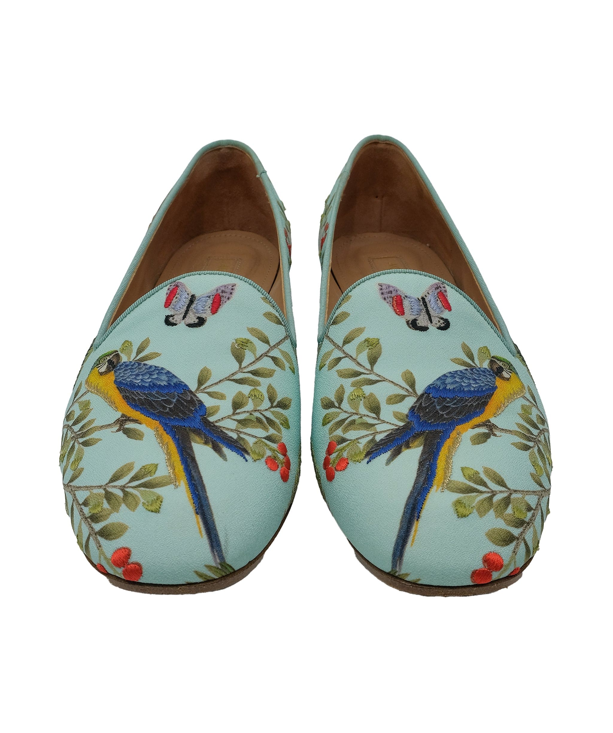 Aquazzura Aquazzura Loafers Embroidery Green 36 RJC3280