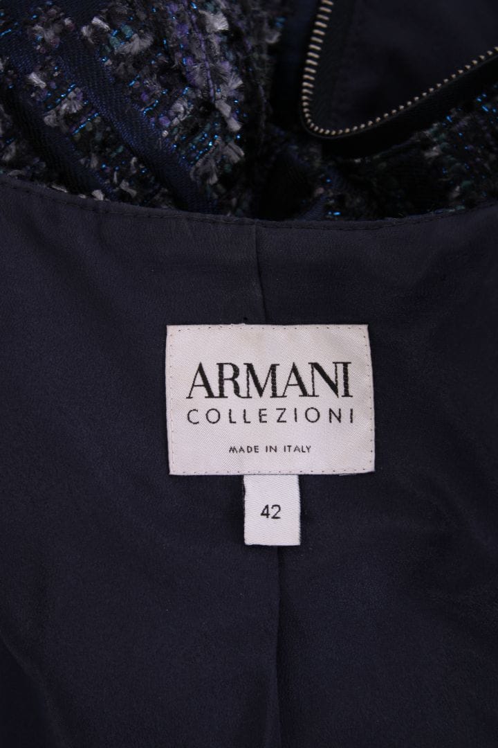 Armani Collezioni Armani Collezioni Boucle Zip Jacket Navy/ Blue S