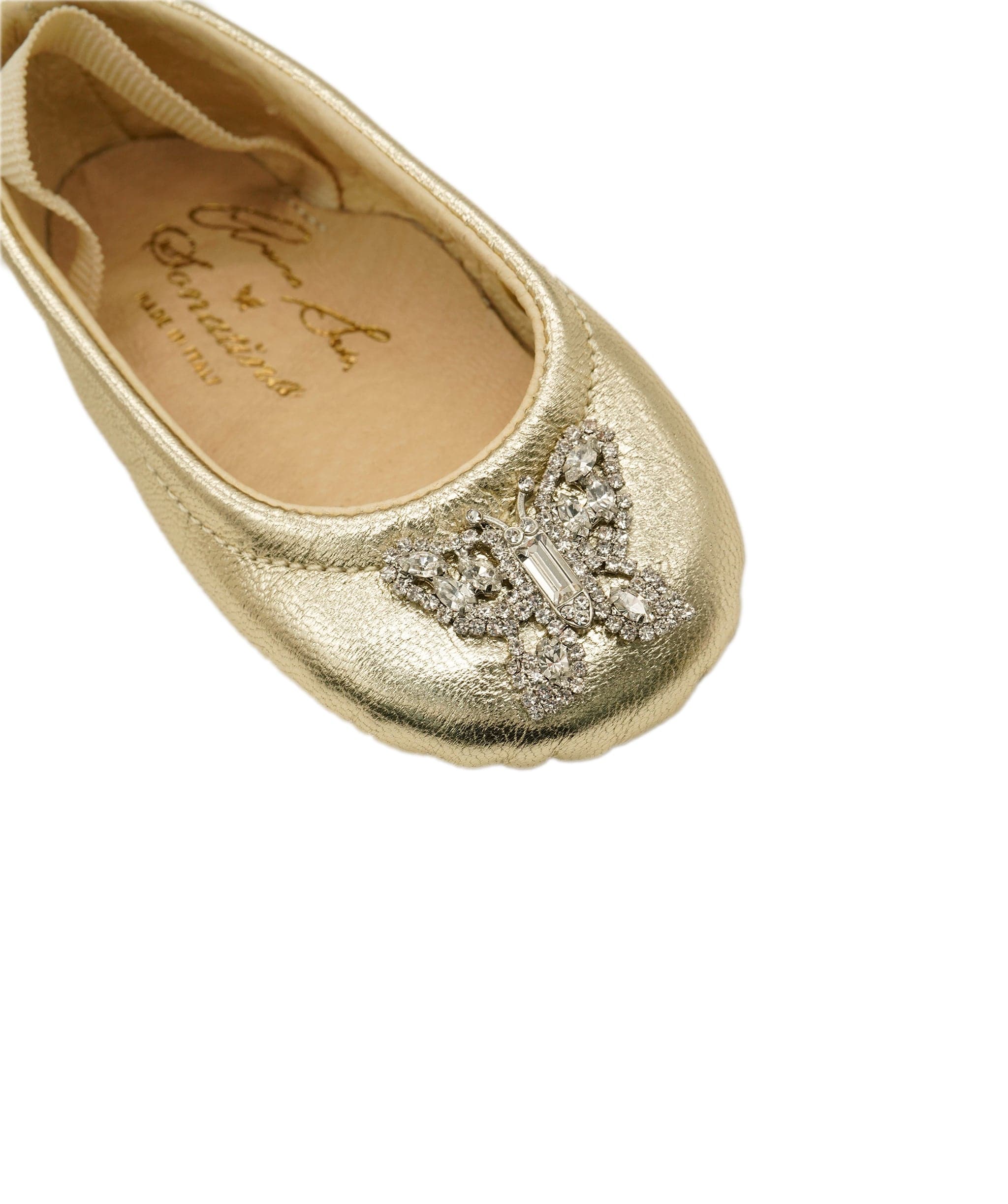 Aruna Seth Aruna Seth Odette Platinum Leather Ballet Flats 18 DBXL0061