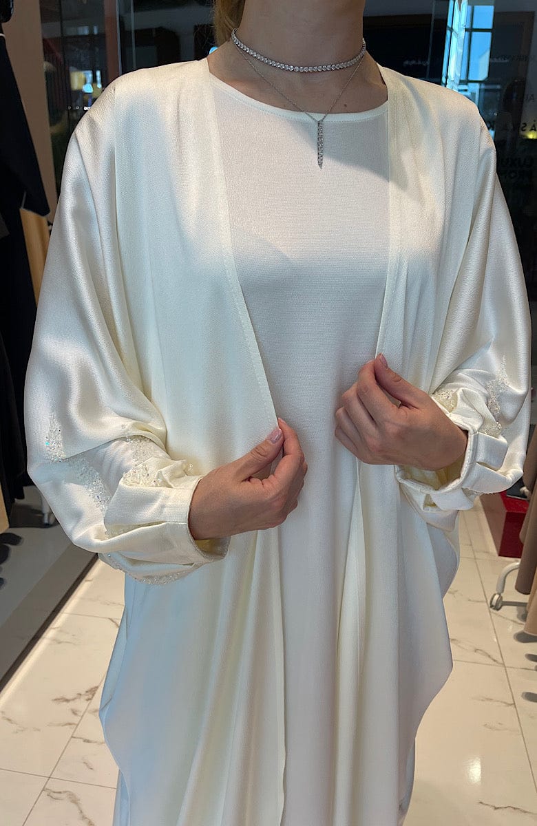 ASYA K. MOON SHAPE ABAYA (عباية) “SHAMZA” WITH EMBRODERY