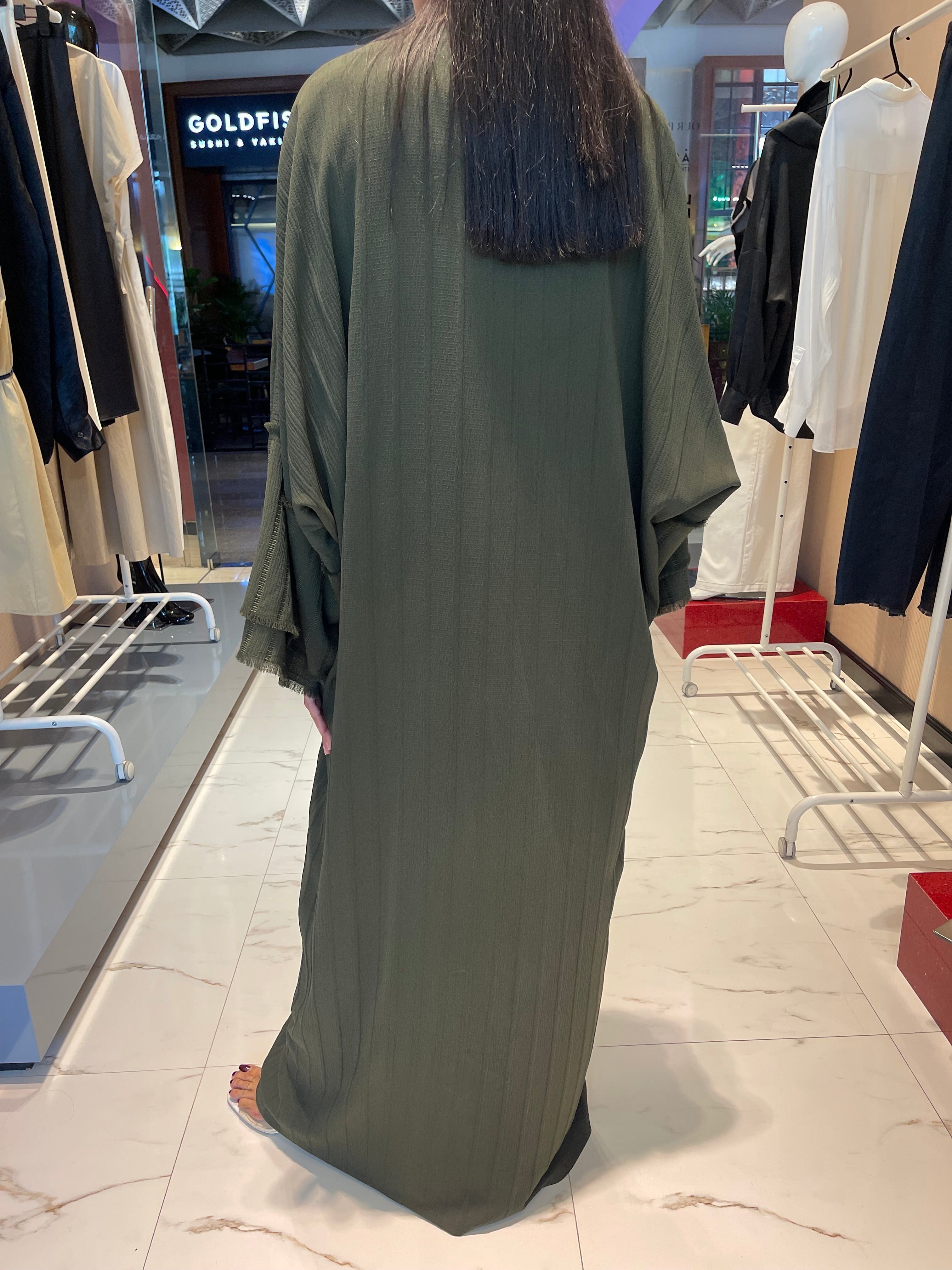 ASYA K. OPEN FRONT ABAYA (عباية) ”STRAWBERRY”