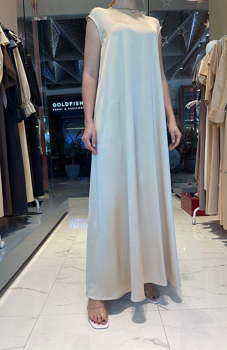 ASYA K. A-LINE SLEEVELESS DRESS (فستان) "AMIRA" (PIQUE COLLECTION)