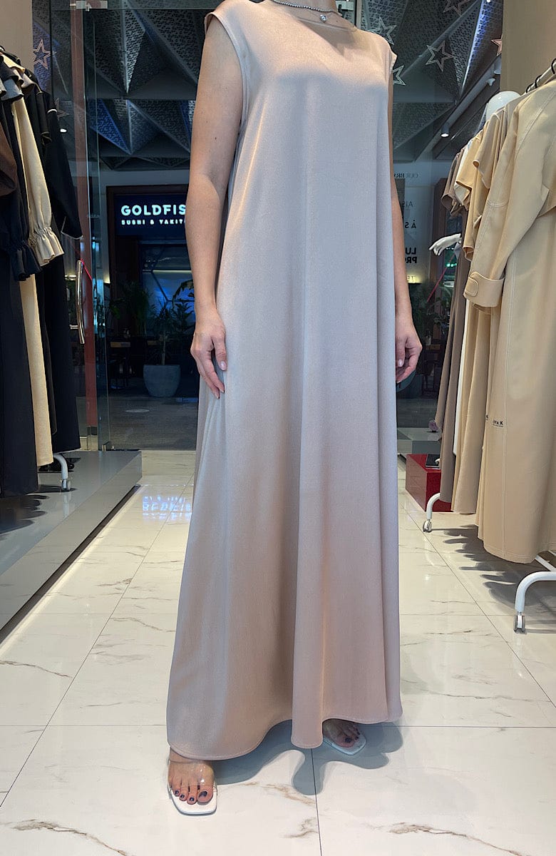 A-LINE SLEEVELESS DRESS (فستان) "AMIRA" (PIQUE COLLECTION)