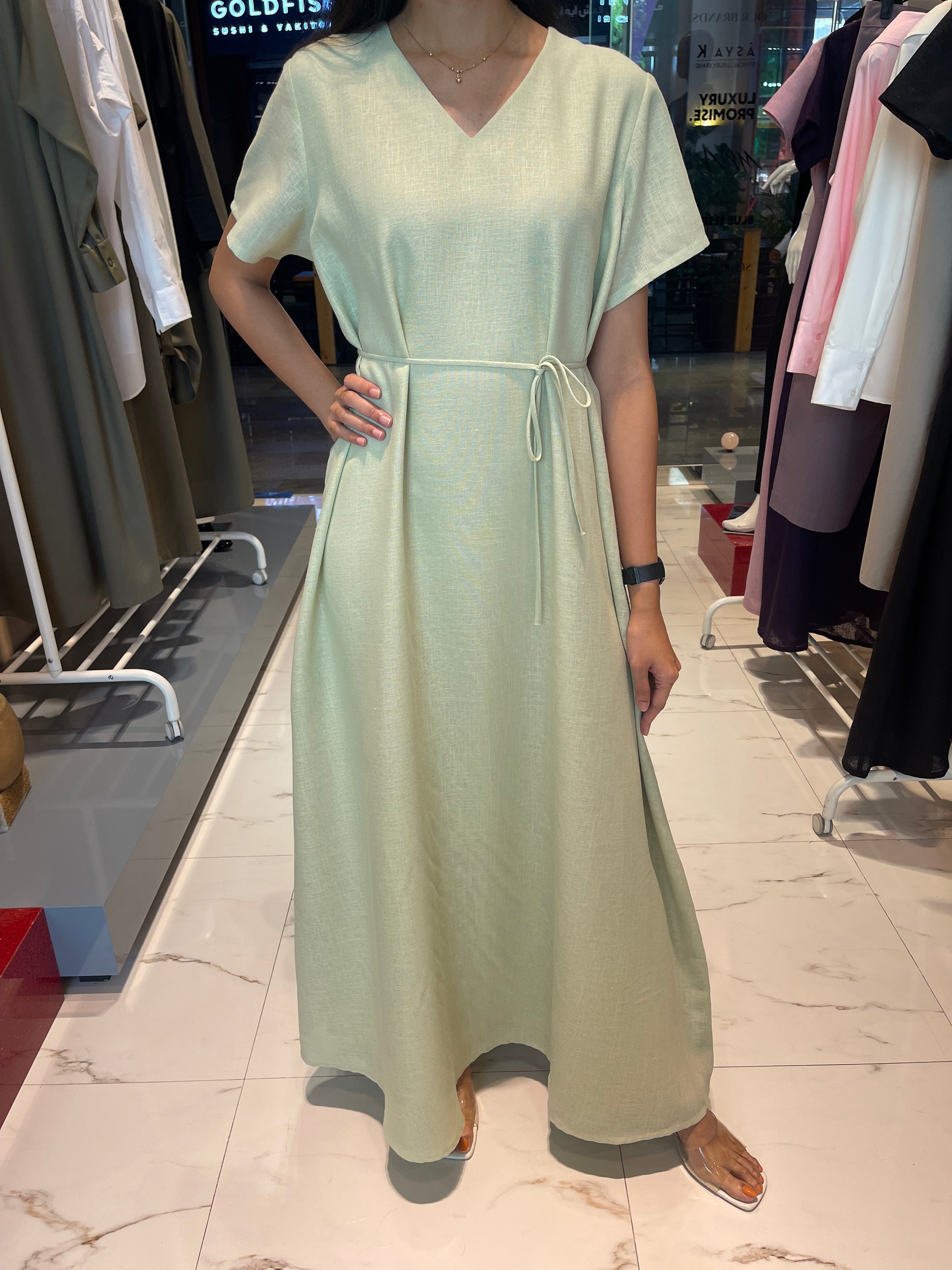 ASYA K. SHORT SLEEVE A-LINE DRESS "MUNA"