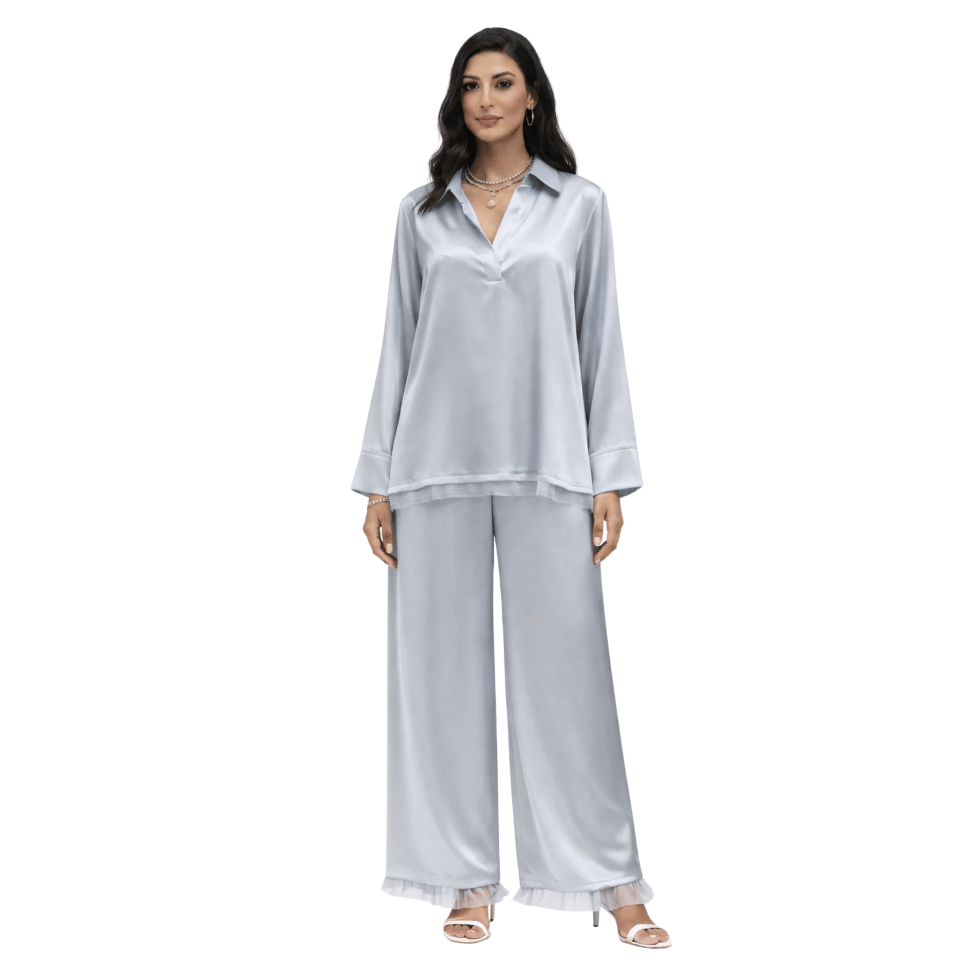 ASYA K. LOOSE FIT 2PC SET  زوج (SHIRT & PANTS قميص وبنطلون) “MAITHA"