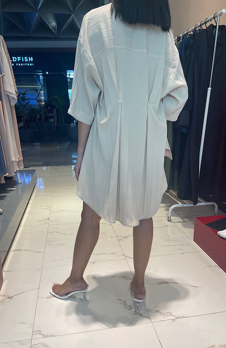 ASYA K. LOOSE FIT LINEN SET  زوج (SHIRT & SHORTS) “LUBA”