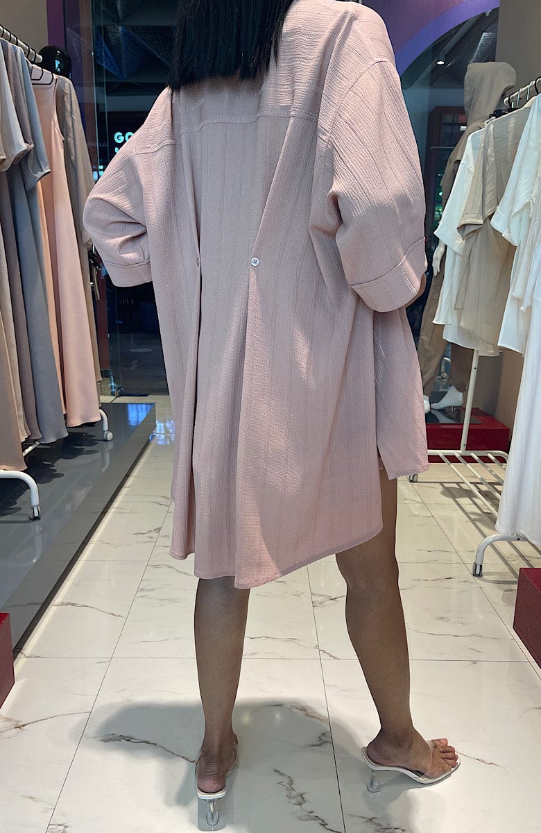 ASYA K. LOOSE FIT LINEN SET  زوج (SHIRT & SHORTS) “LUBA”