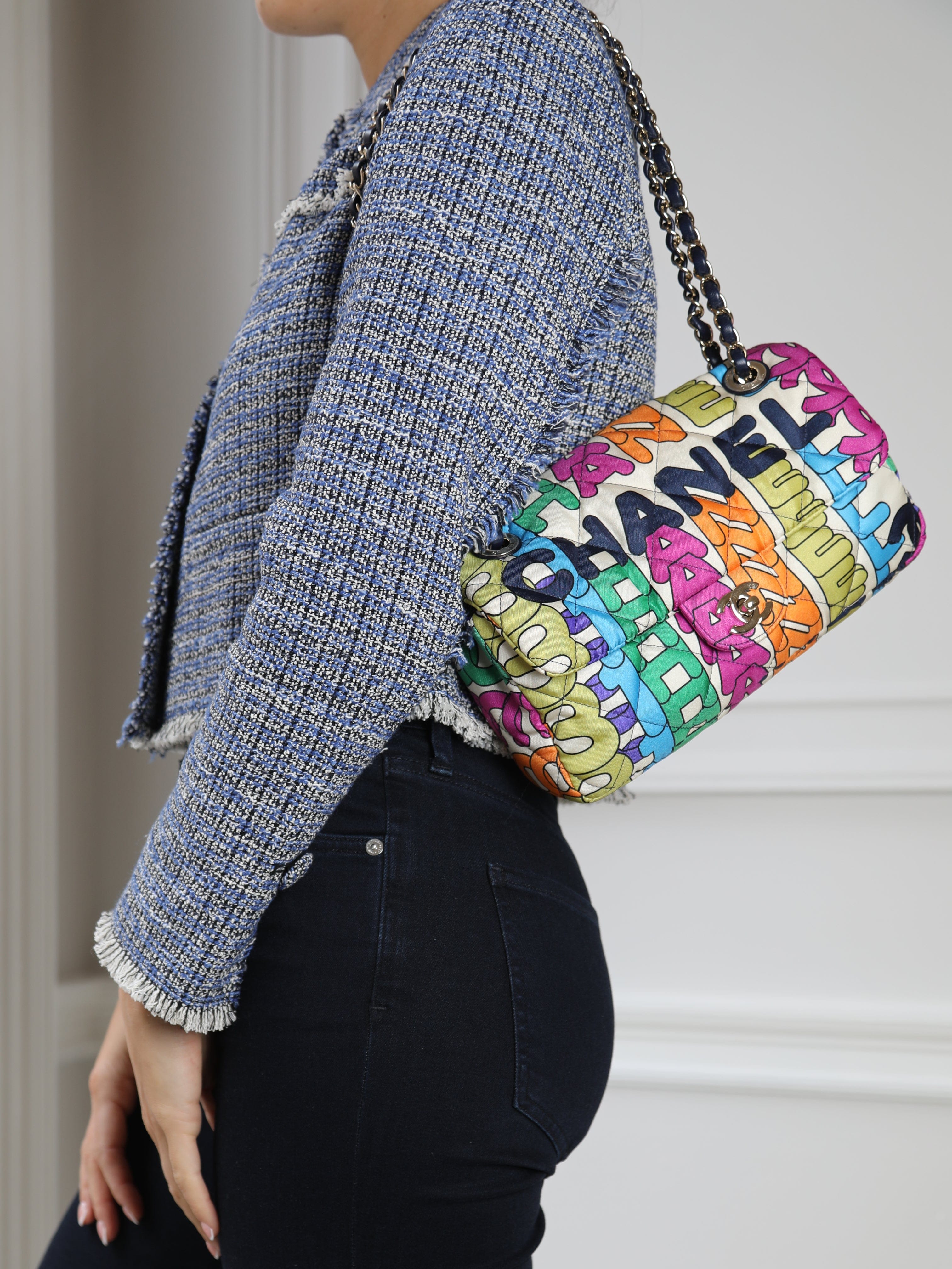 Aureon Group Limited *LONDON LOCATED* RARE CHANEL 21K RAINBOW FLAP BAG Multicolor with Gold-tone Metal