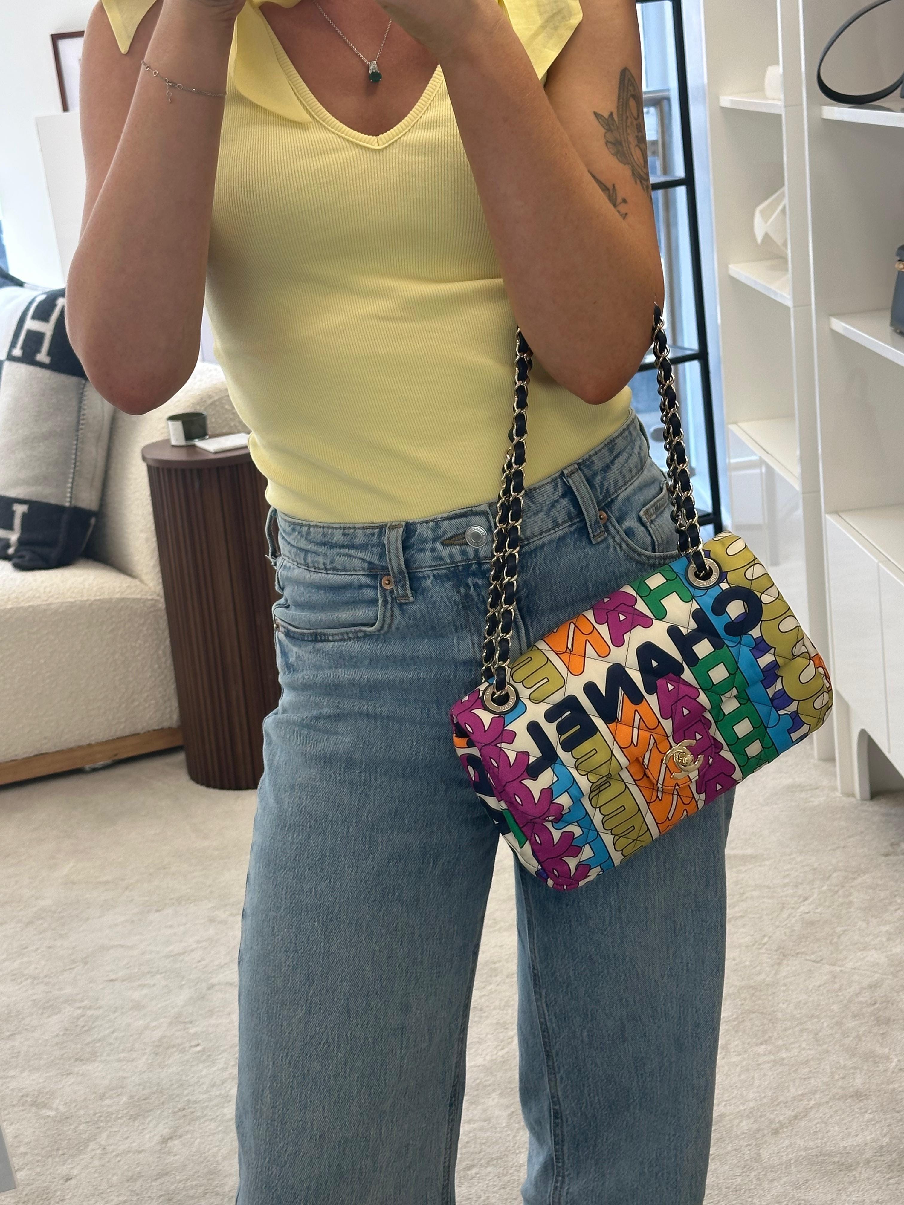Aureon Group Limited *LONDON LOCATED* RARE CHANEL 21K RAINBOW FLAP BAG Multicolor with Gold-tone Metal