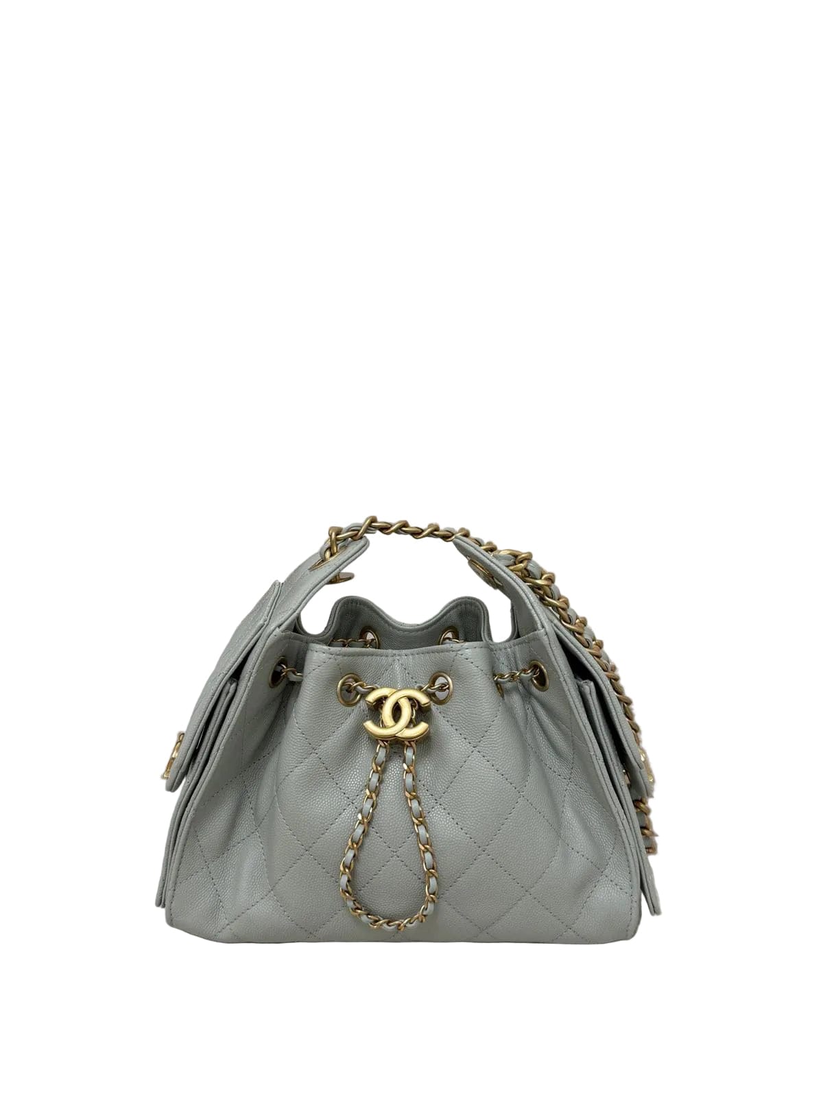 Aureon Group Limited *LONDON LOCATED* CHANEL 25 MINI HANDBAG GREEN Grained Shiny Calfskin with Gold-Tone Metal