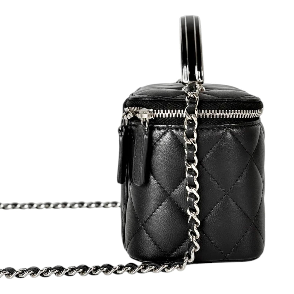 Chanel Black Lambskin Box Vanity Bag