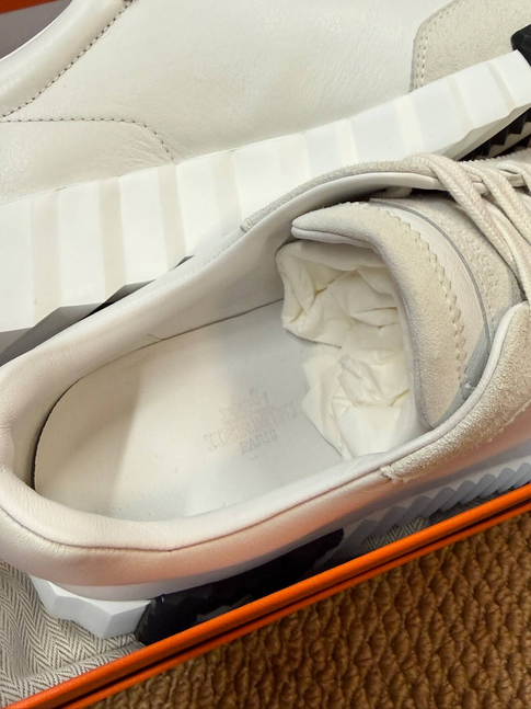 Hermès H Logo White Sneakers