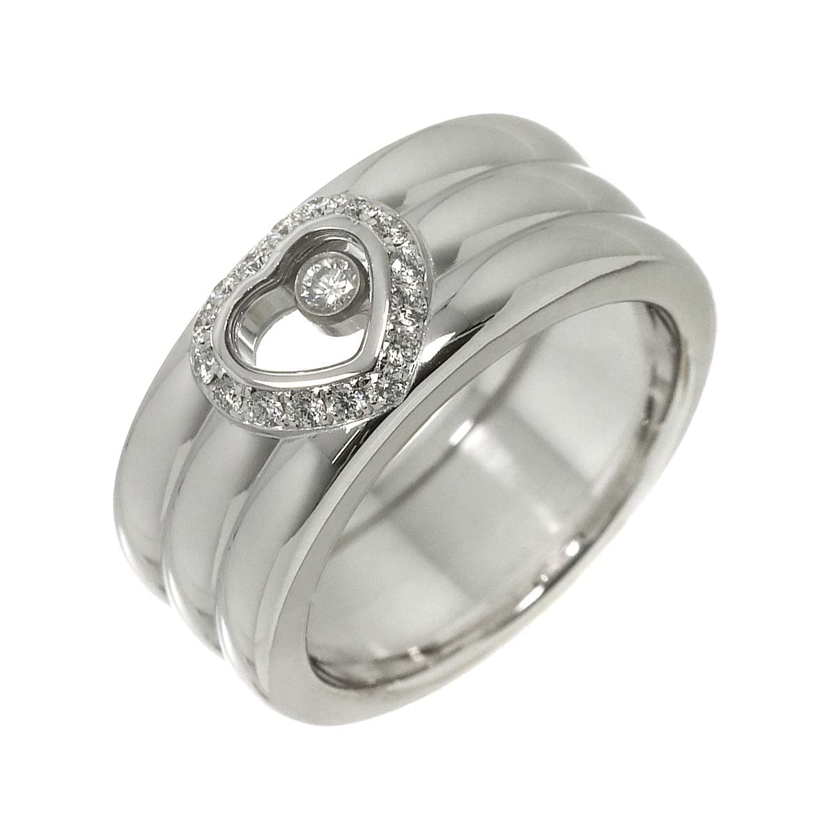 Chopard Happy Diamond Heart Ring 18K White Gold 750 Size6.25-6.5(US) 902956020