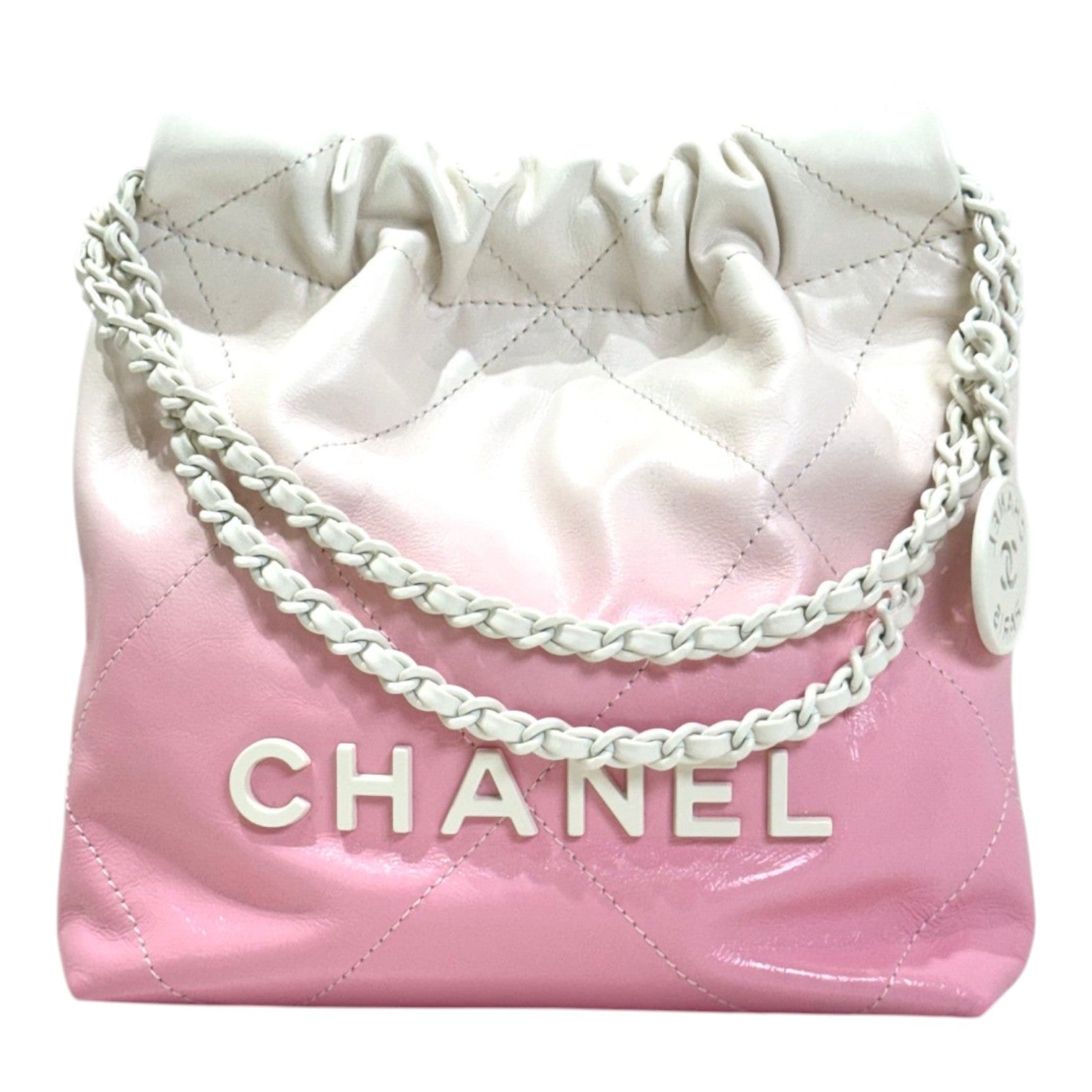 Chanel 22 Mini Ombre Pink and White Bag