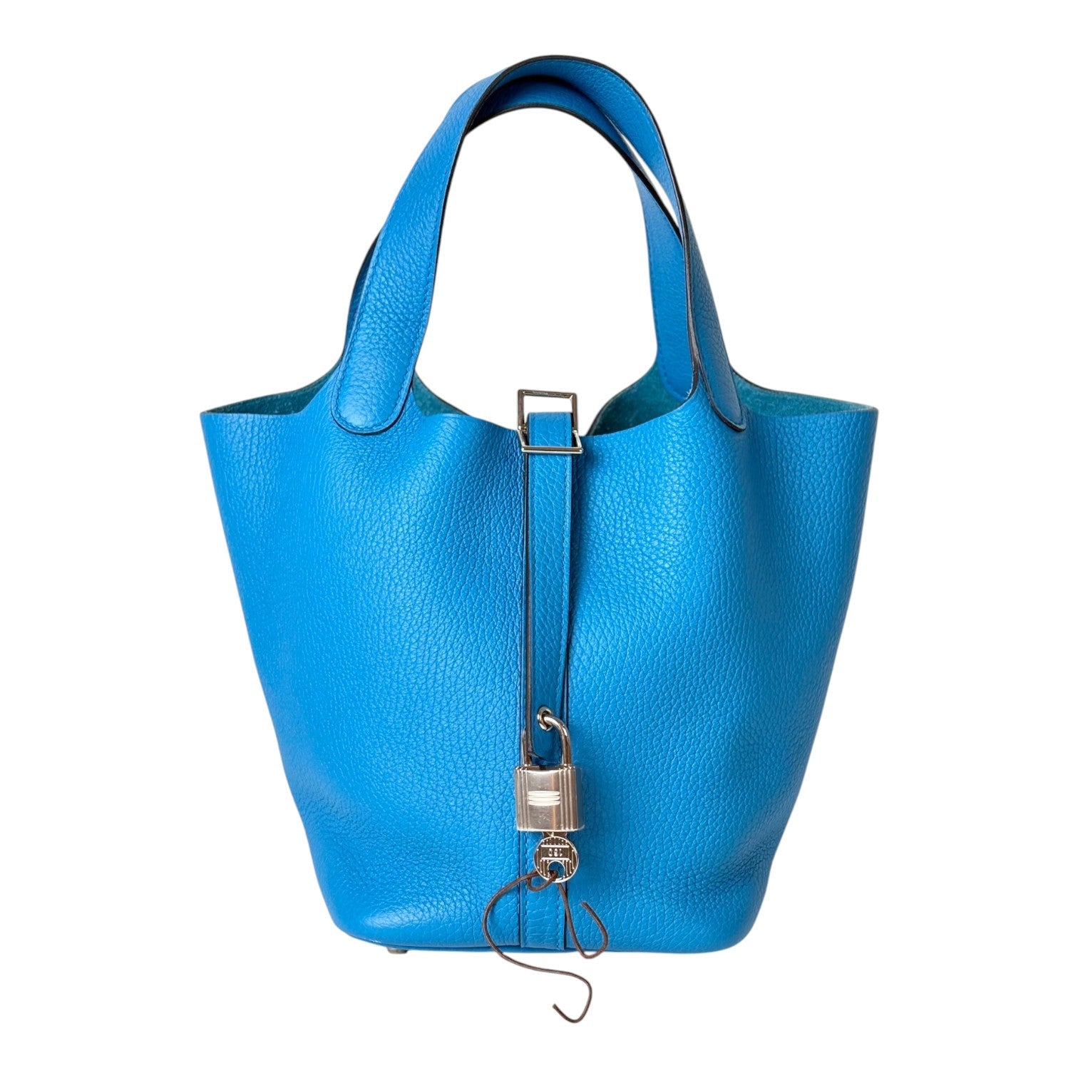 Hermes Picotin 18 Blue Bag in Clemence with PHW