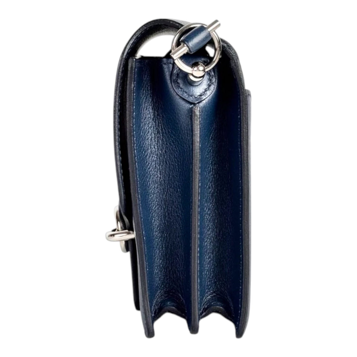 Hermes Navy Roulis Mini in Evercolour with PHW