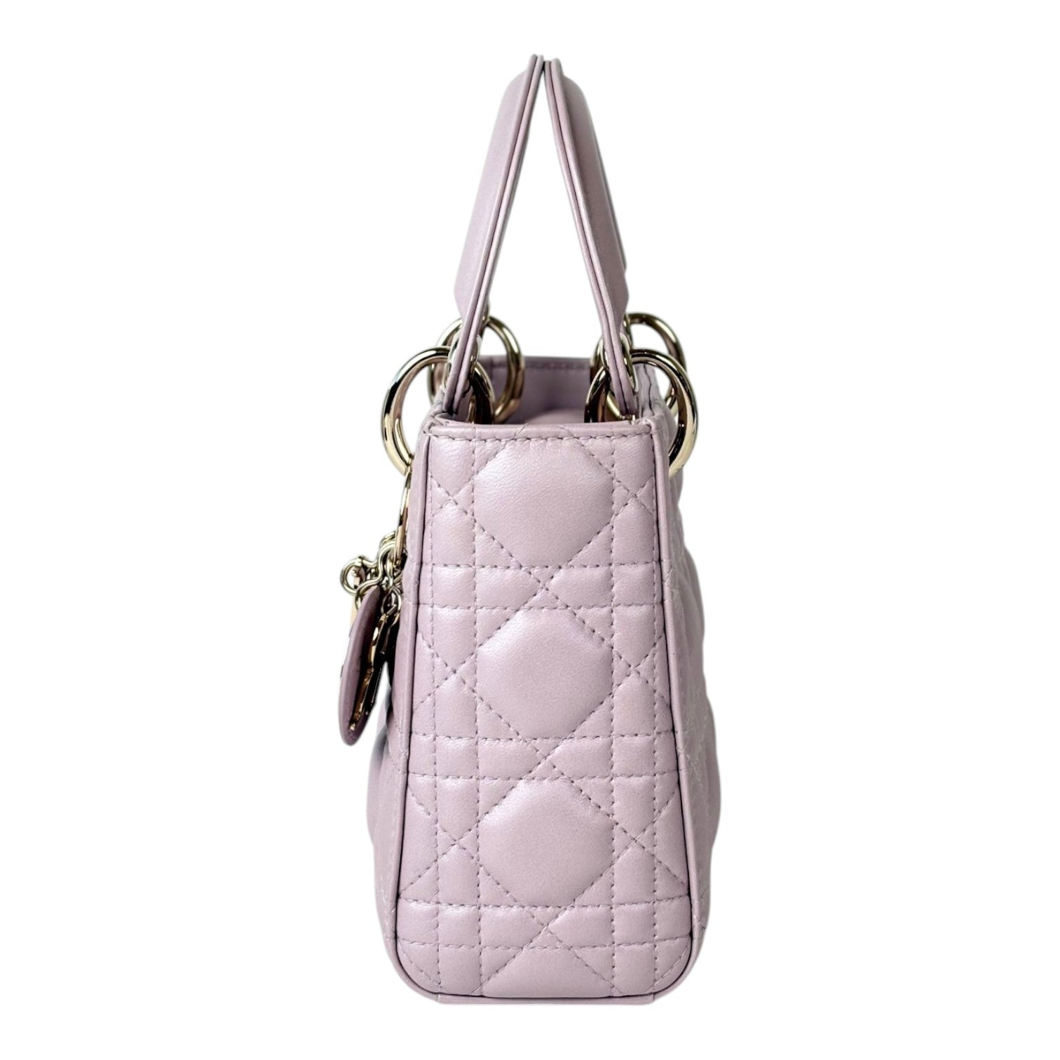 Dior Pink Metallic Mini Lady Dior Bag