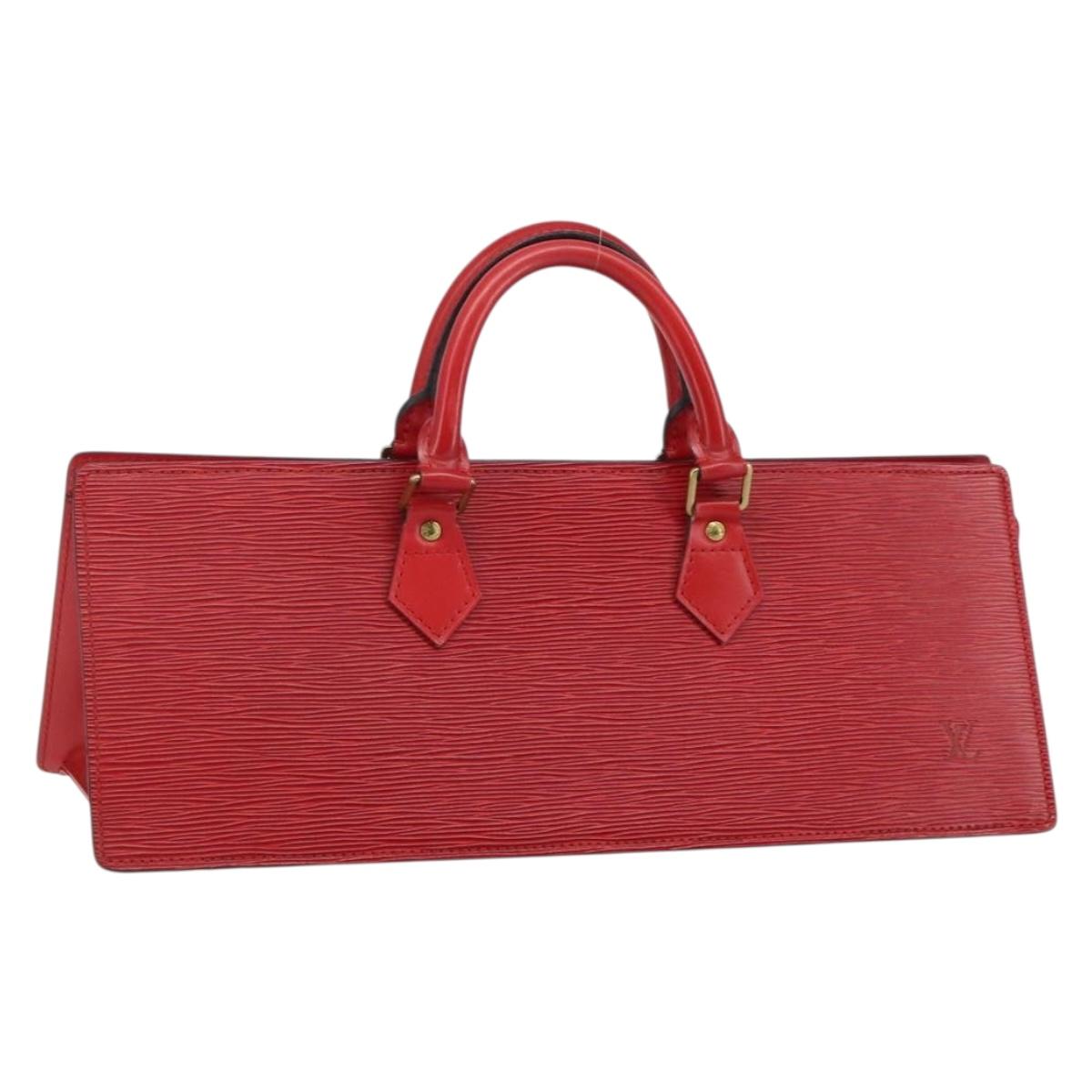 LOUIS VUITTON Epi Sac Triangle Hand Bag Red M52097 LV Auth BA6260 BA6260