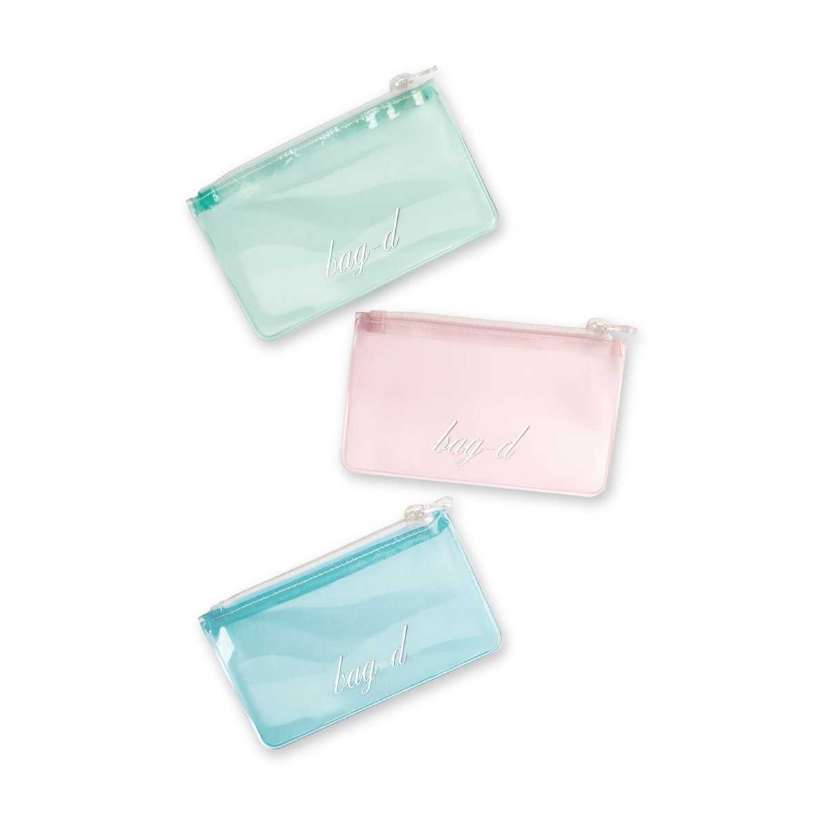 BAG-D The Everything Pouch Pastel in frosted TPU — front view