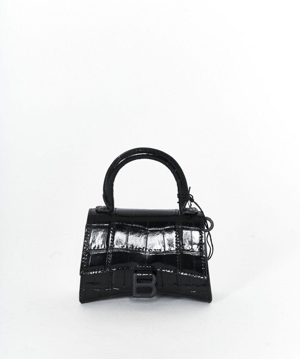 Balenciaga Balenciaga mini waist bag black croc