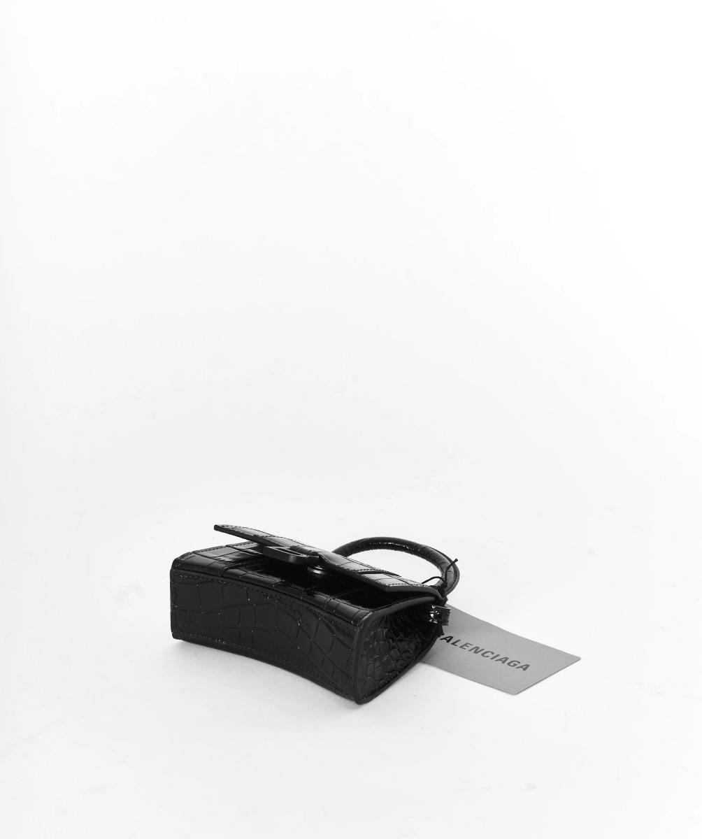 Balenciaga Balenciaga mini waist bag black croc