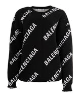 Balenciaga Balenciaga black & white logo jumper - AJC0474