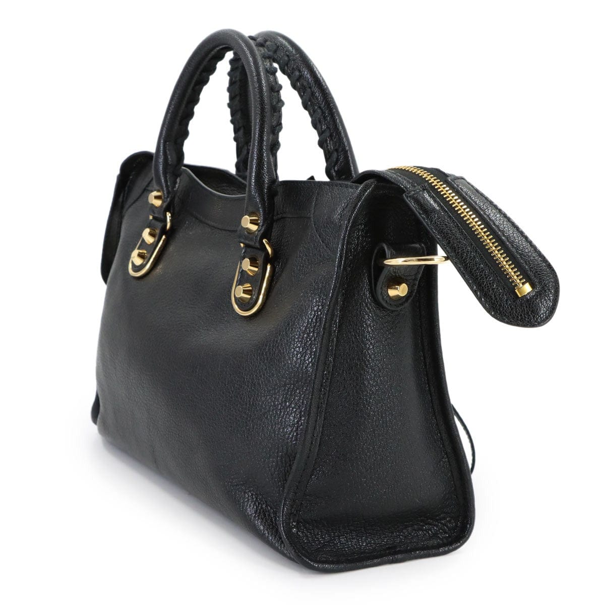 BALENCIAGA BALENCIAGA Metallic Edge City Hand Shoulder Bag Leather Black 432831 90317417