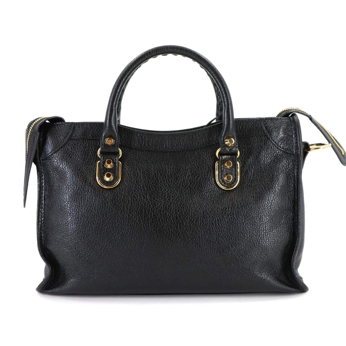 BALENCIAGA BALENCIAGA Metallic Edge City Hand Shoulder Bag Leather Black 432831 90317417