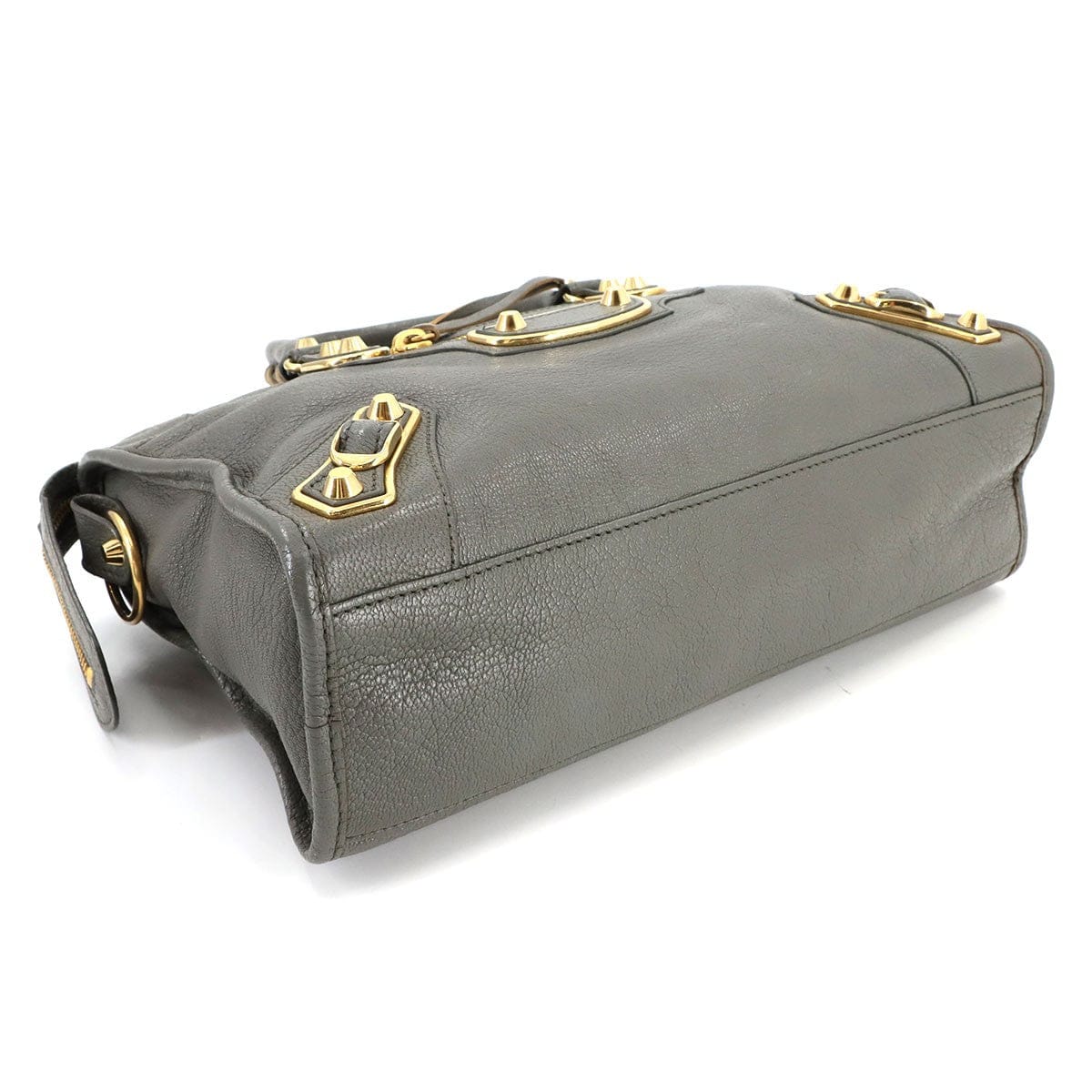 BALENCIAGA BALENCIAGA Metallic Edge City Hand Shoulder Bag Leather Gray 432831 90284983