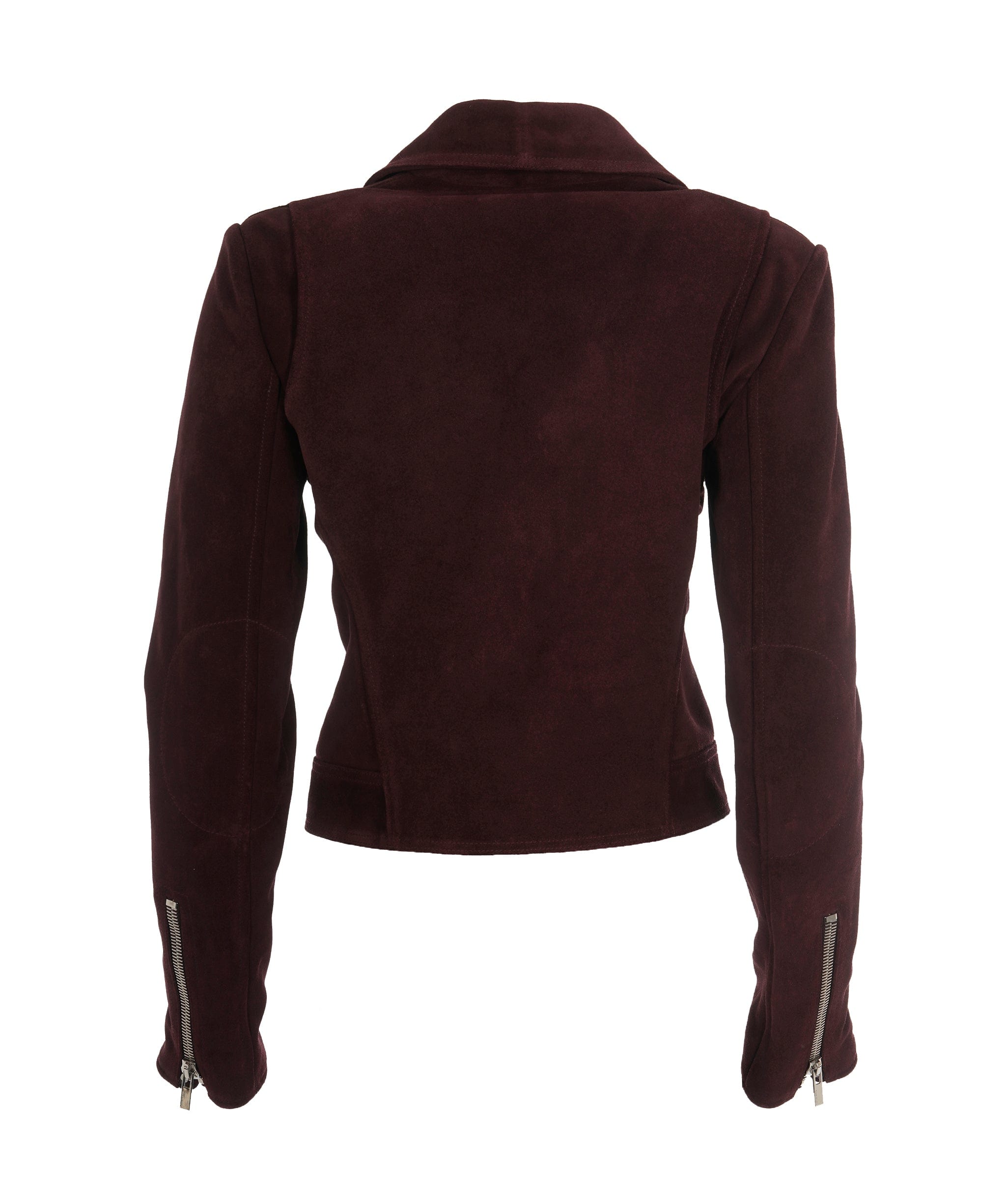 Balenciaga Balenciaga Burgundy Suede Biker Jacket  ALC1891