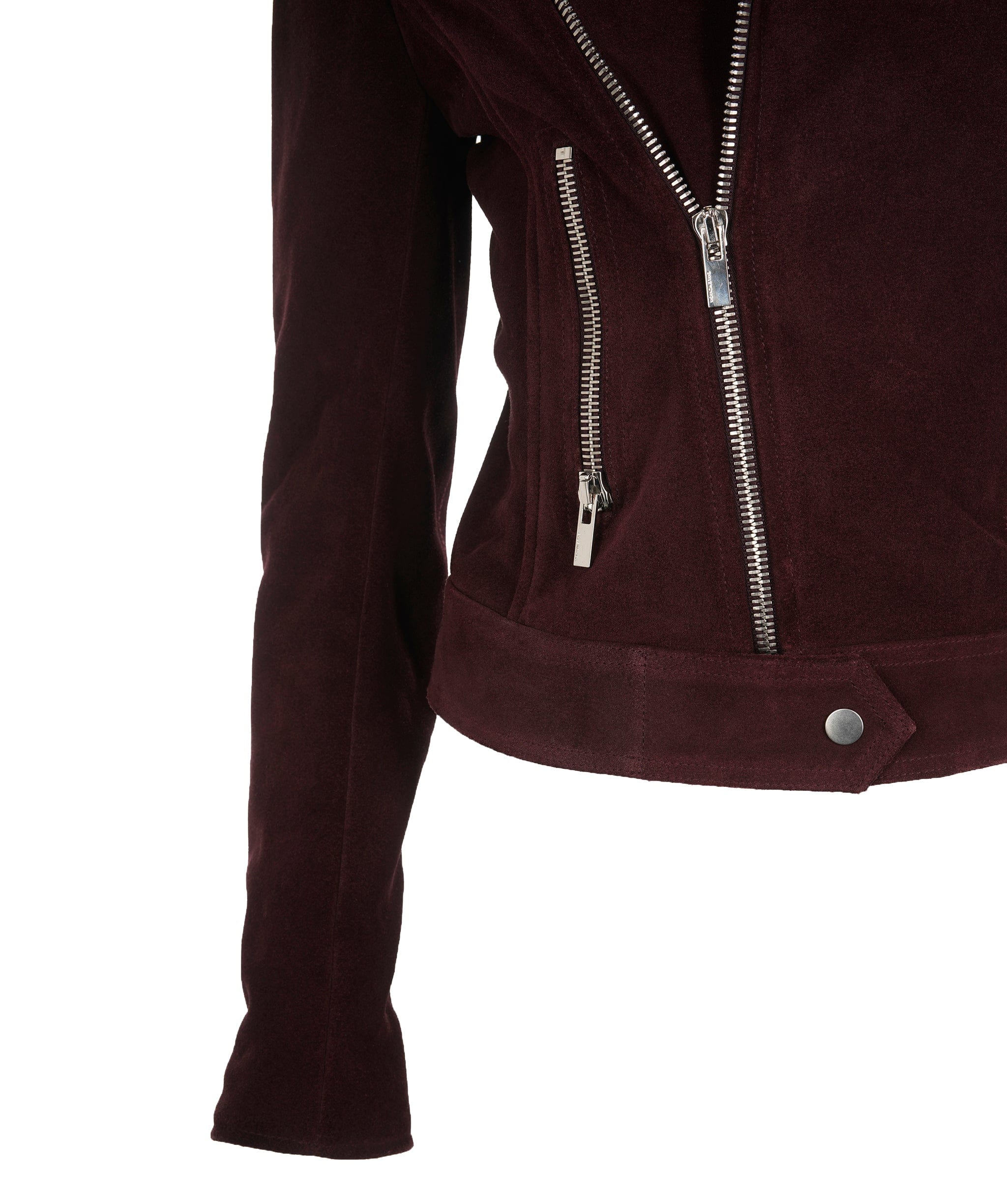 Balenciaga Balenciaga Burgundy Suede Biker Jacket  ALC1891