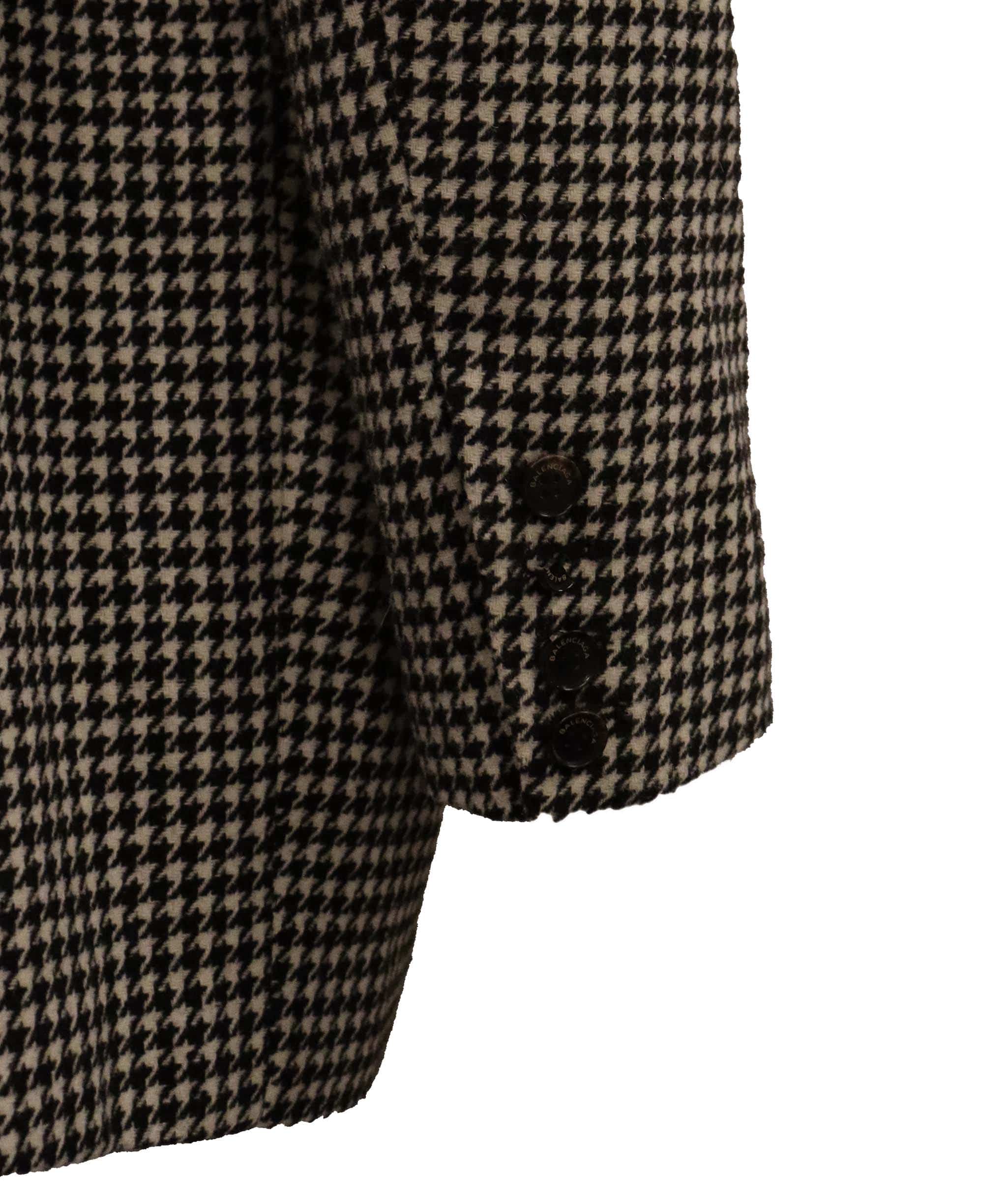 Balenciaga Balenciaga houndstooth waist detail jacket AGC2675