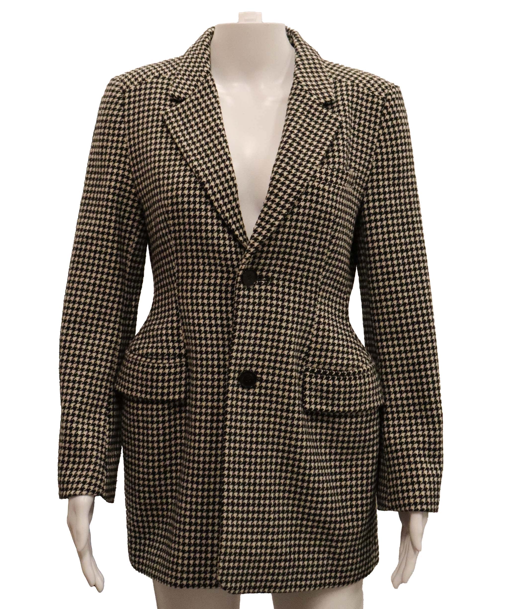 Balenciaga Balenciaga houndstooth waist detail jacket AGC2675