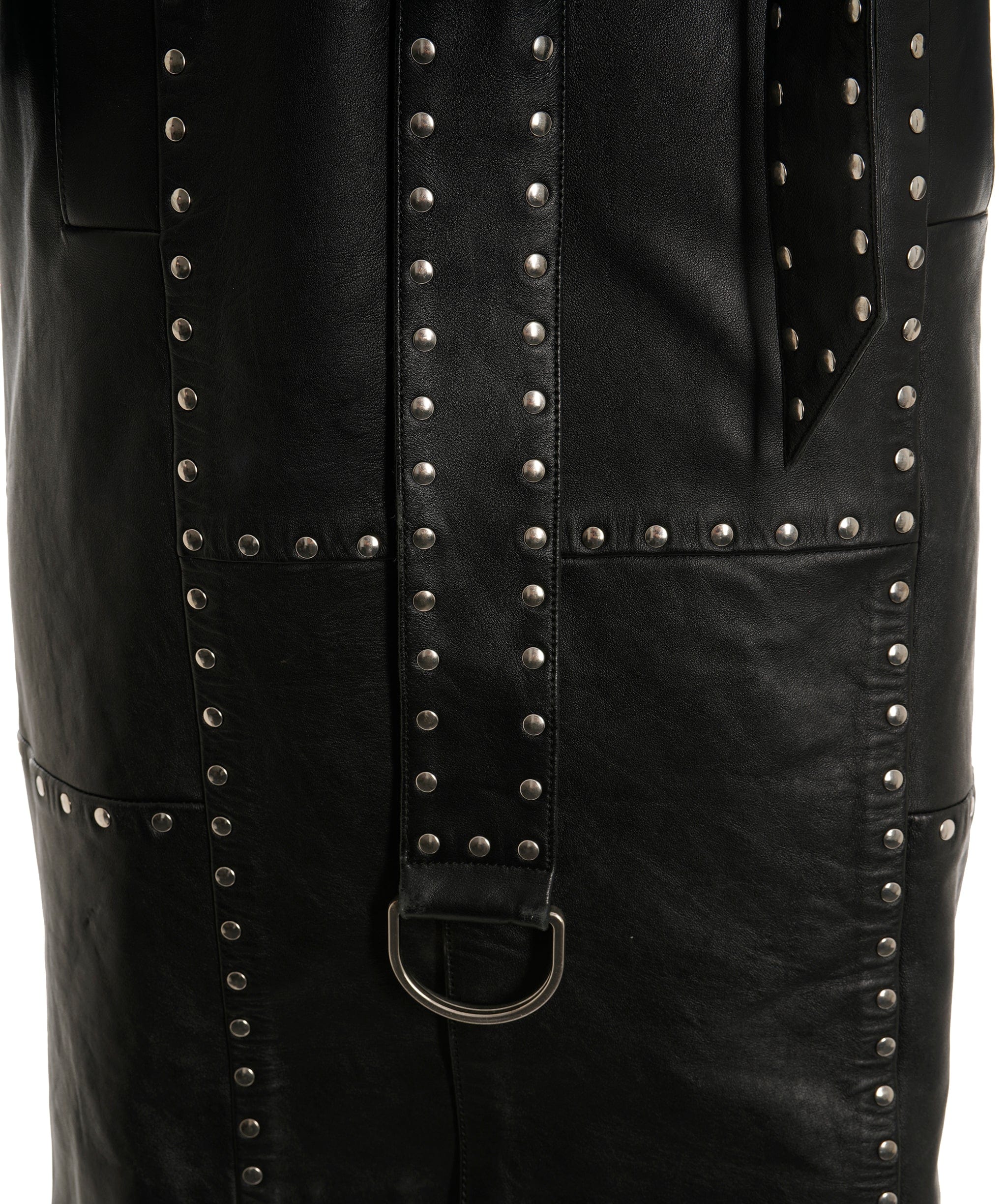 Balenciaga Balenciaga Leather Studded Detail Long Coat RRP £7000+ ALC2966