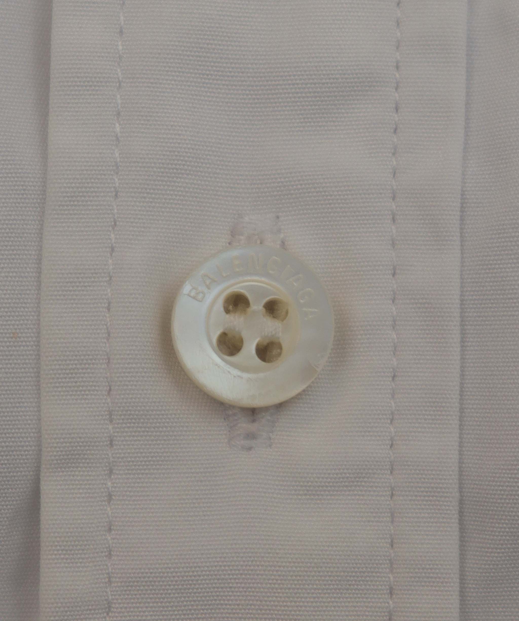 Balenciaga Balenciaga Long Sleeve Shirt White Grey Logo Size S SKC1934