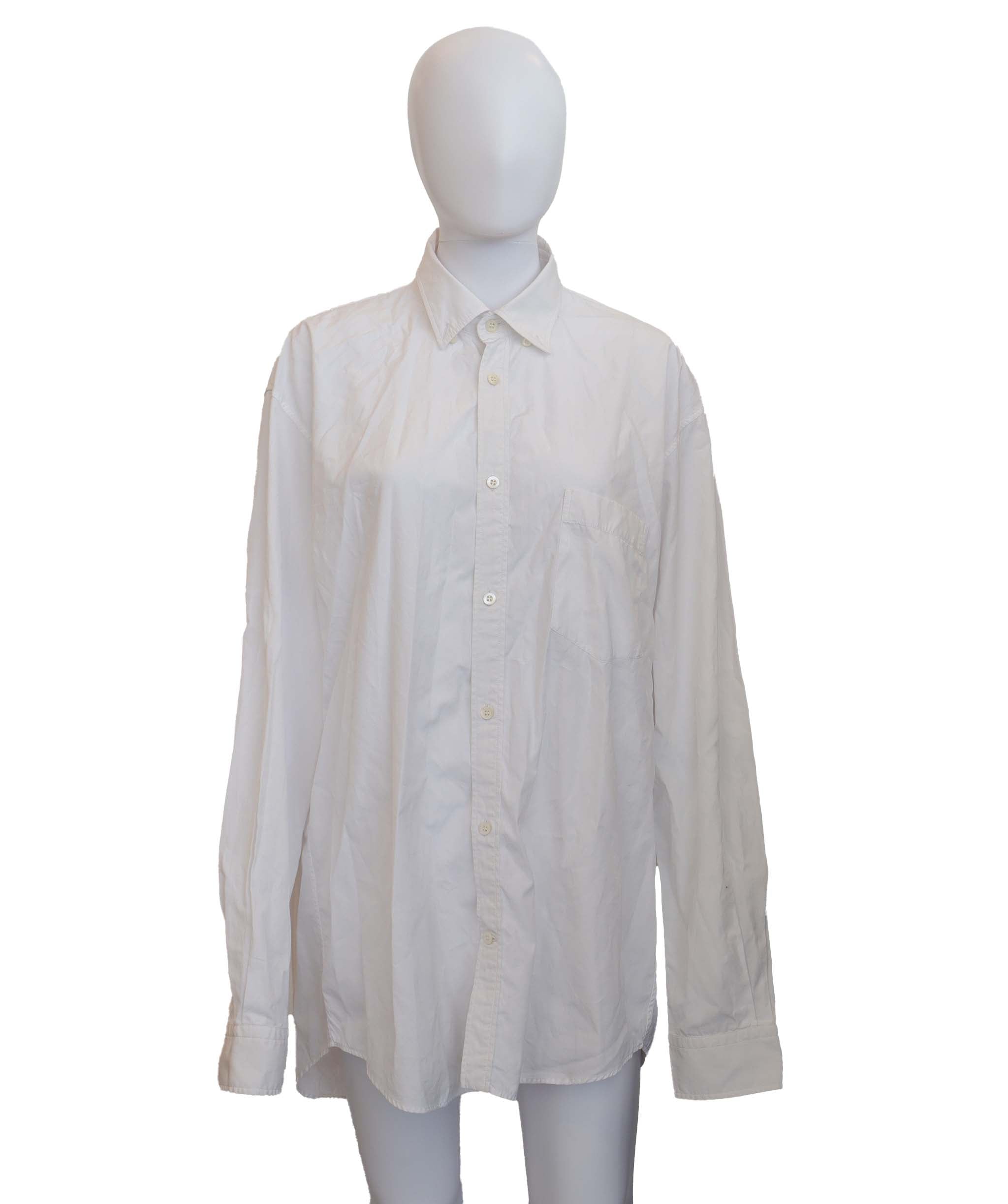 Balenciaga Balenciaga Long Sleeve Shirt White Grey Logo Size S SKC1934